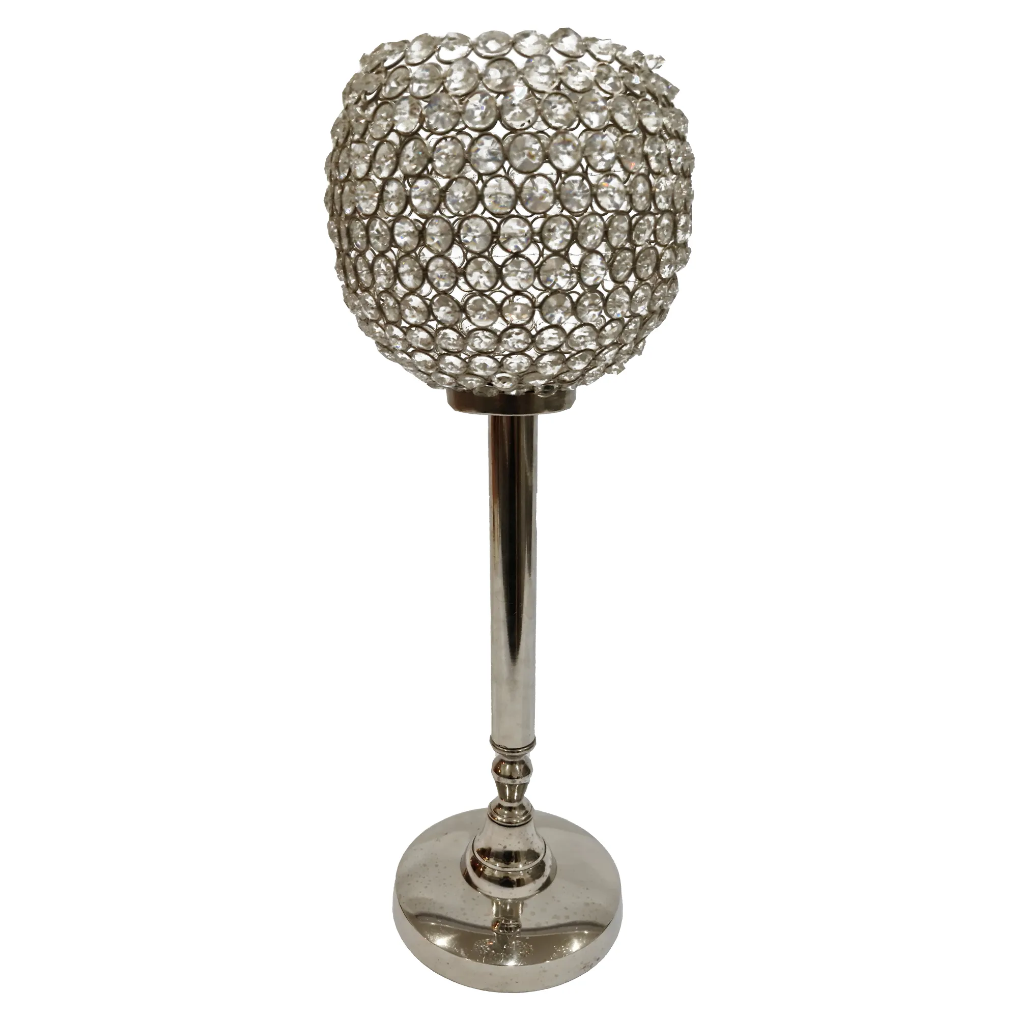 Medium Silver Beaded Ball Centerpiece 
