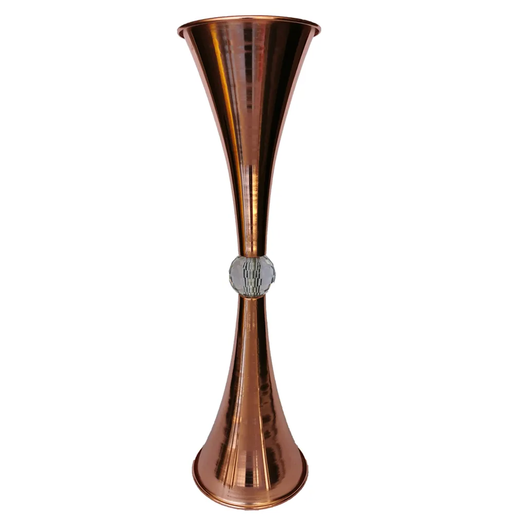 Rose Gold Trumpet Centerpiece