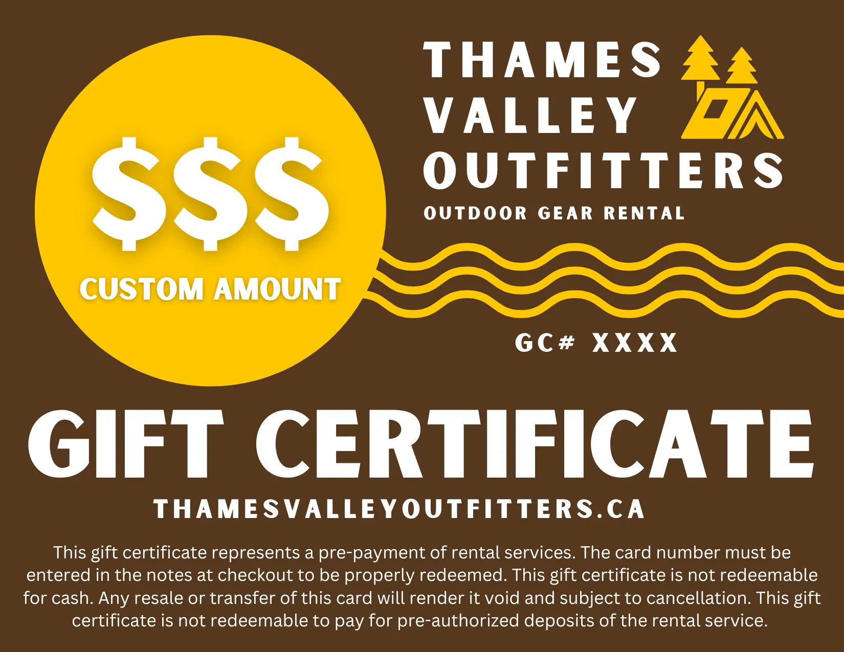 Custom Gift Certificate 
