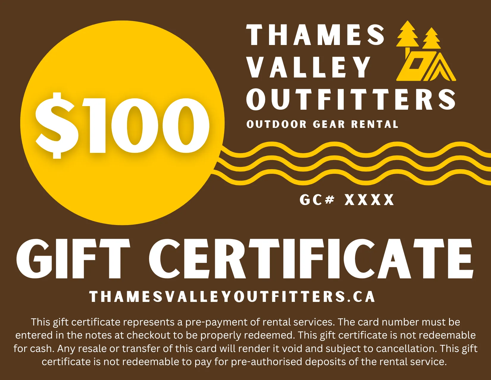 $100 Gift Certificate