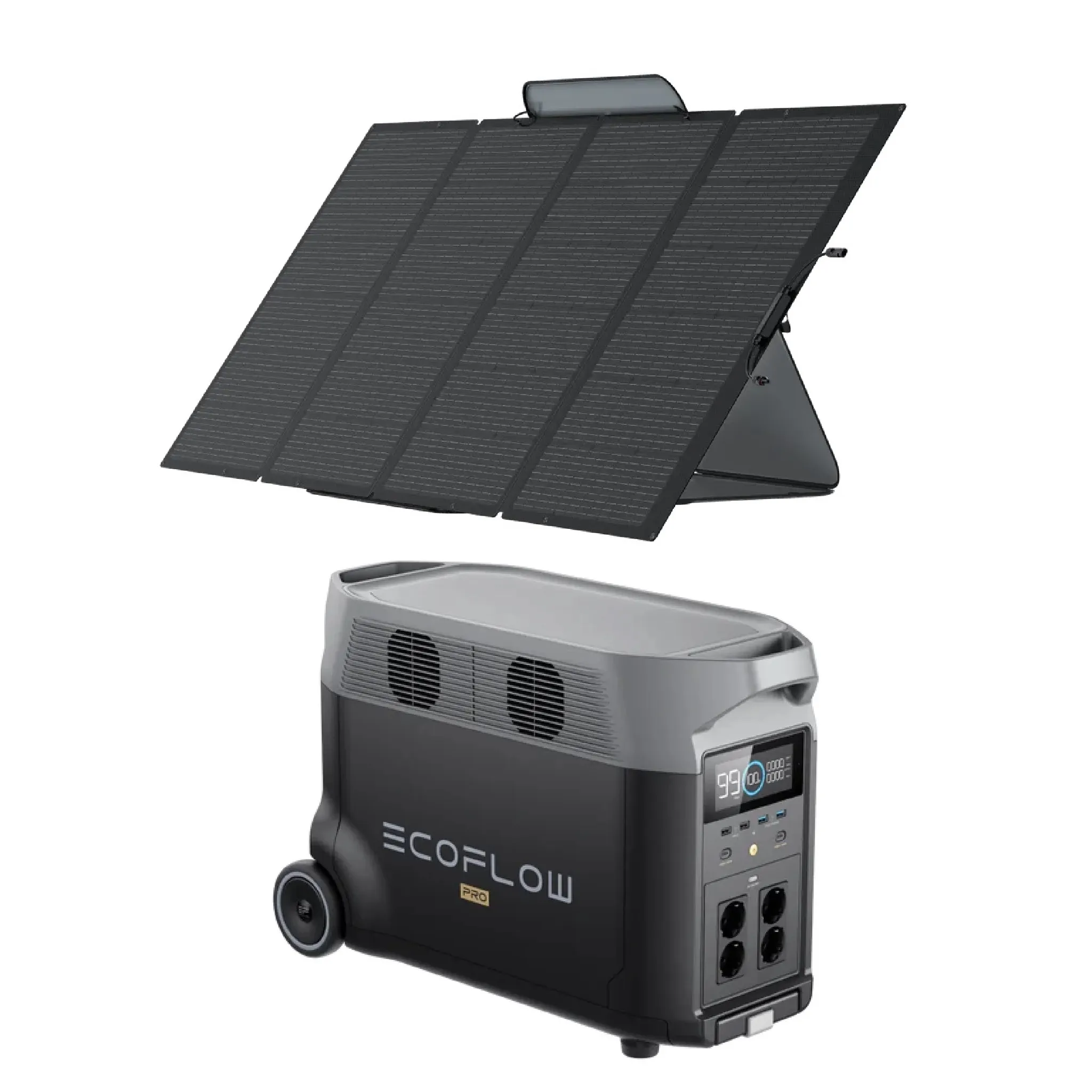 EcoFlow Delta PRO power station 3600wh + EcoFlow 400 watt Solar Panel huren