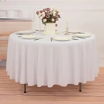 White Table Linen - Round 