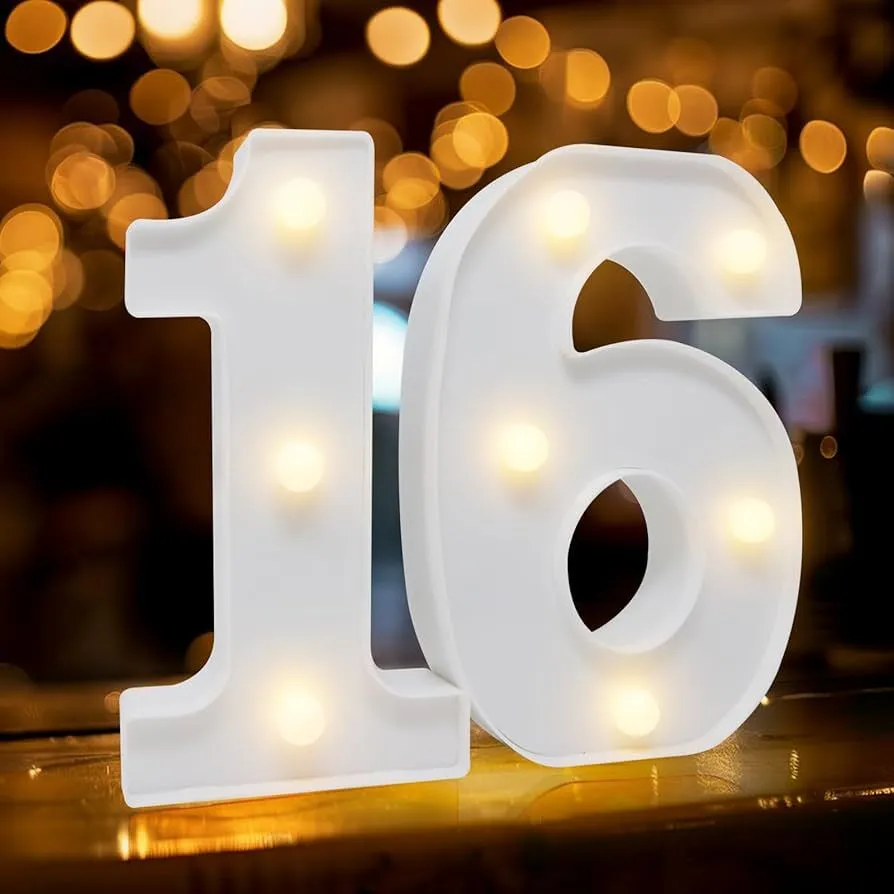 Marquee Letters - "16"