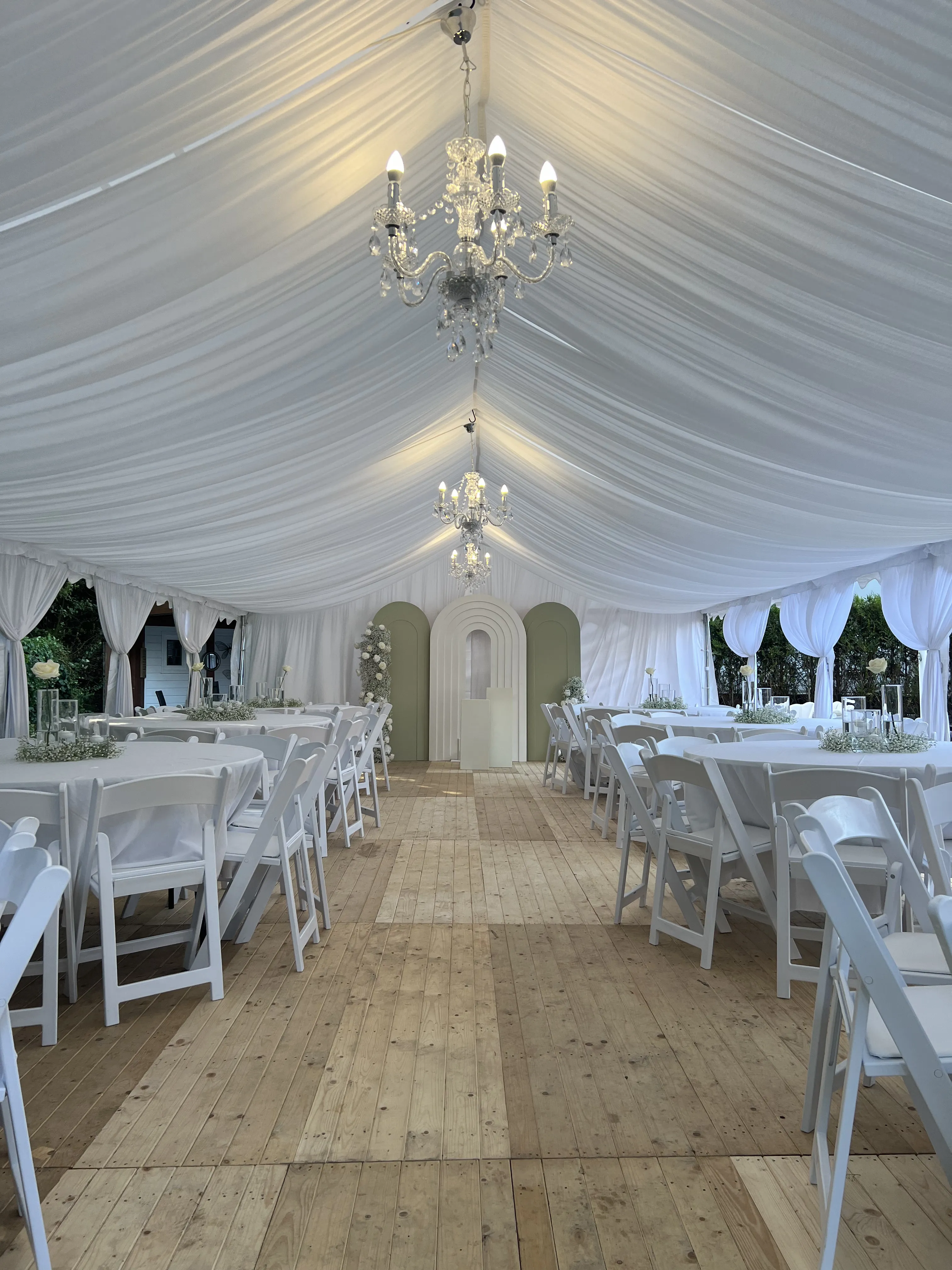 Tent setting 6x12