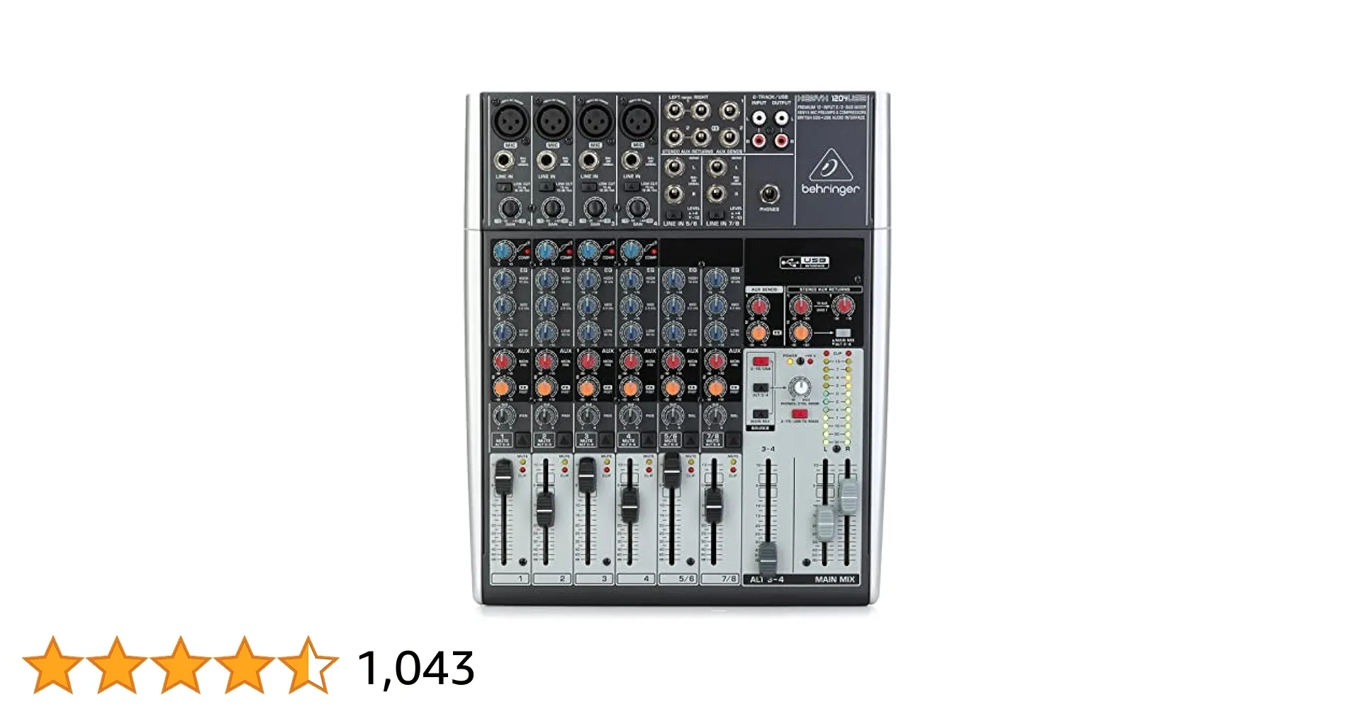Behringer Xenyx 1204 Analog Mixer with USB