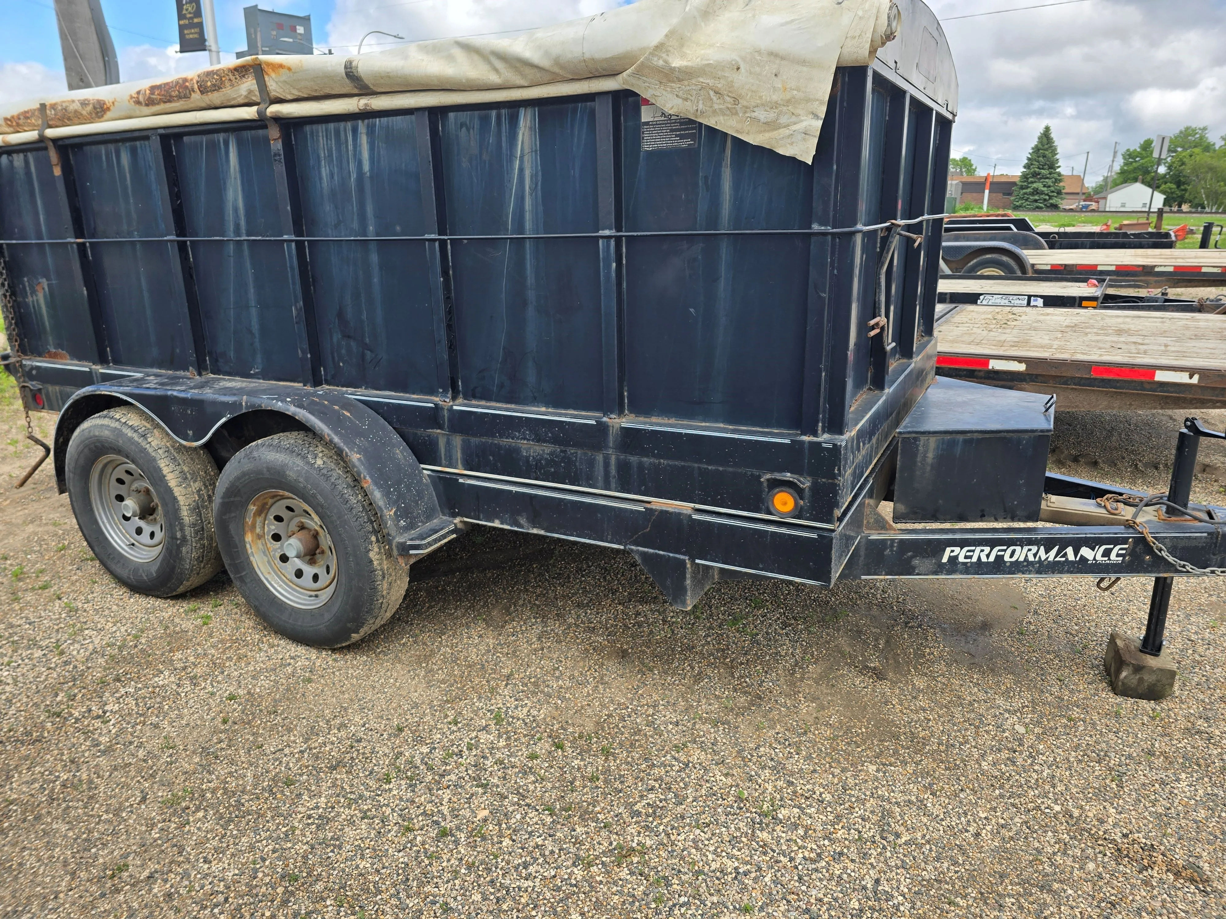  Dump Trailer Large 6'8 x 14 10,000lbs 86-022