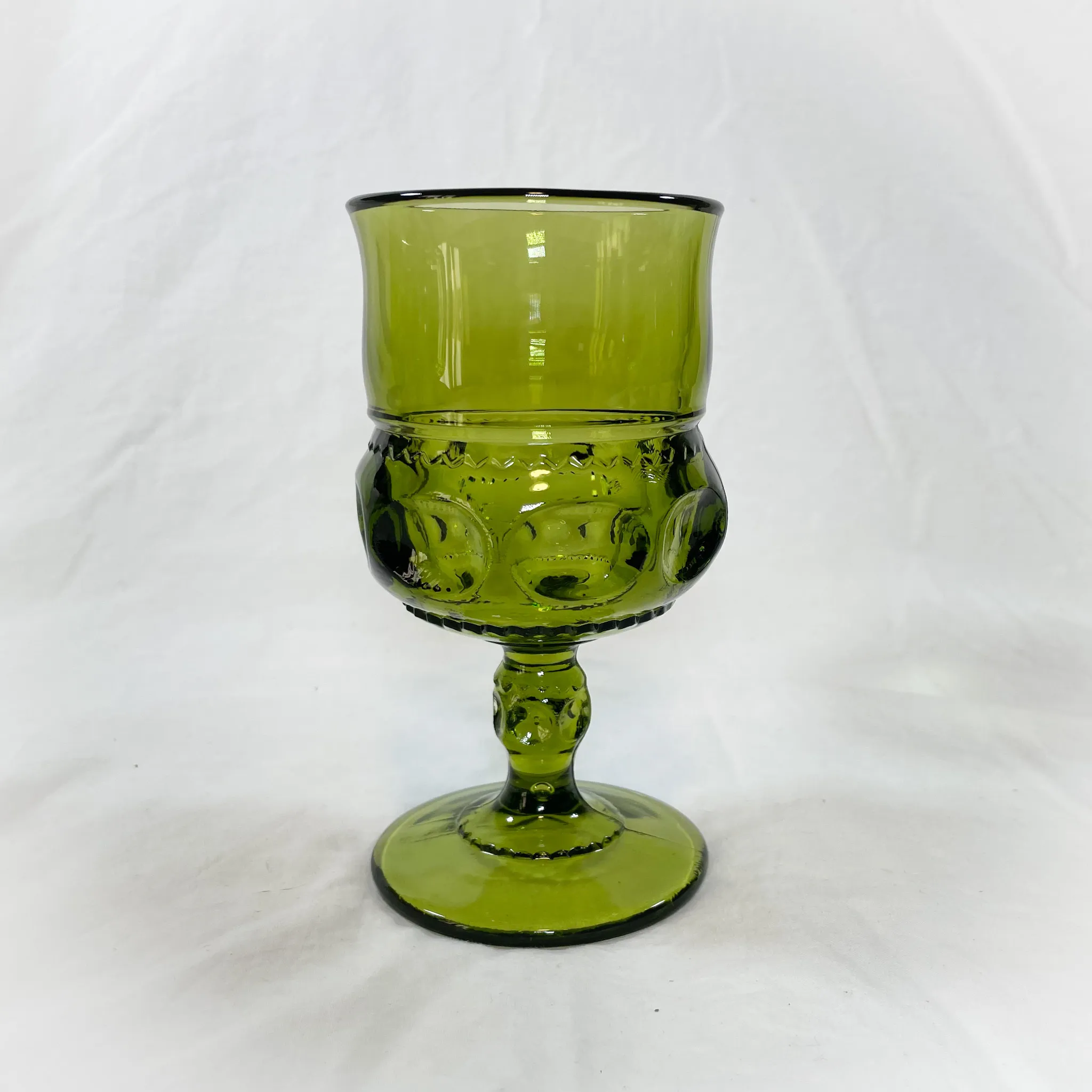 Green Thumbprint Goblet