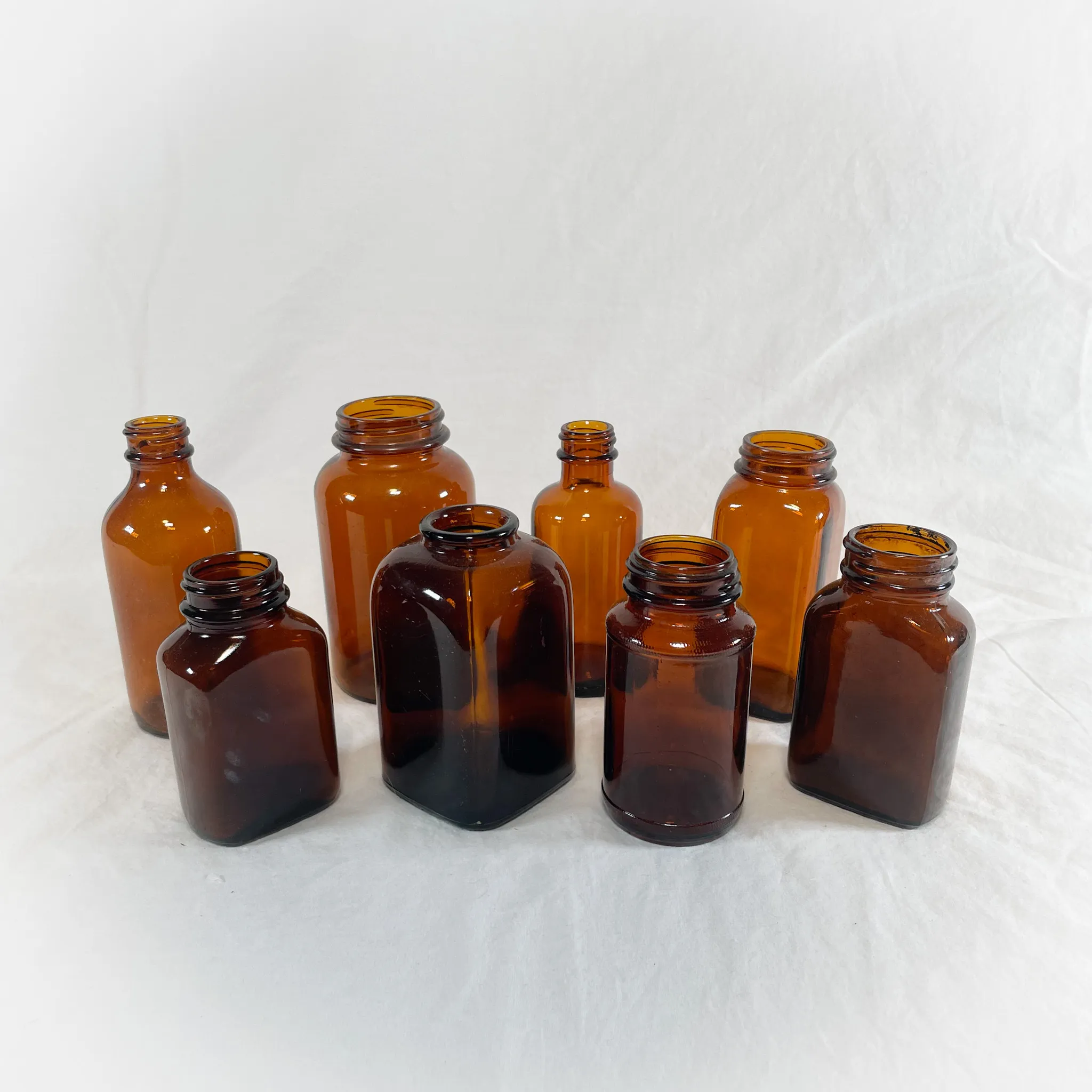 Amber Vintage Medicine Bottles