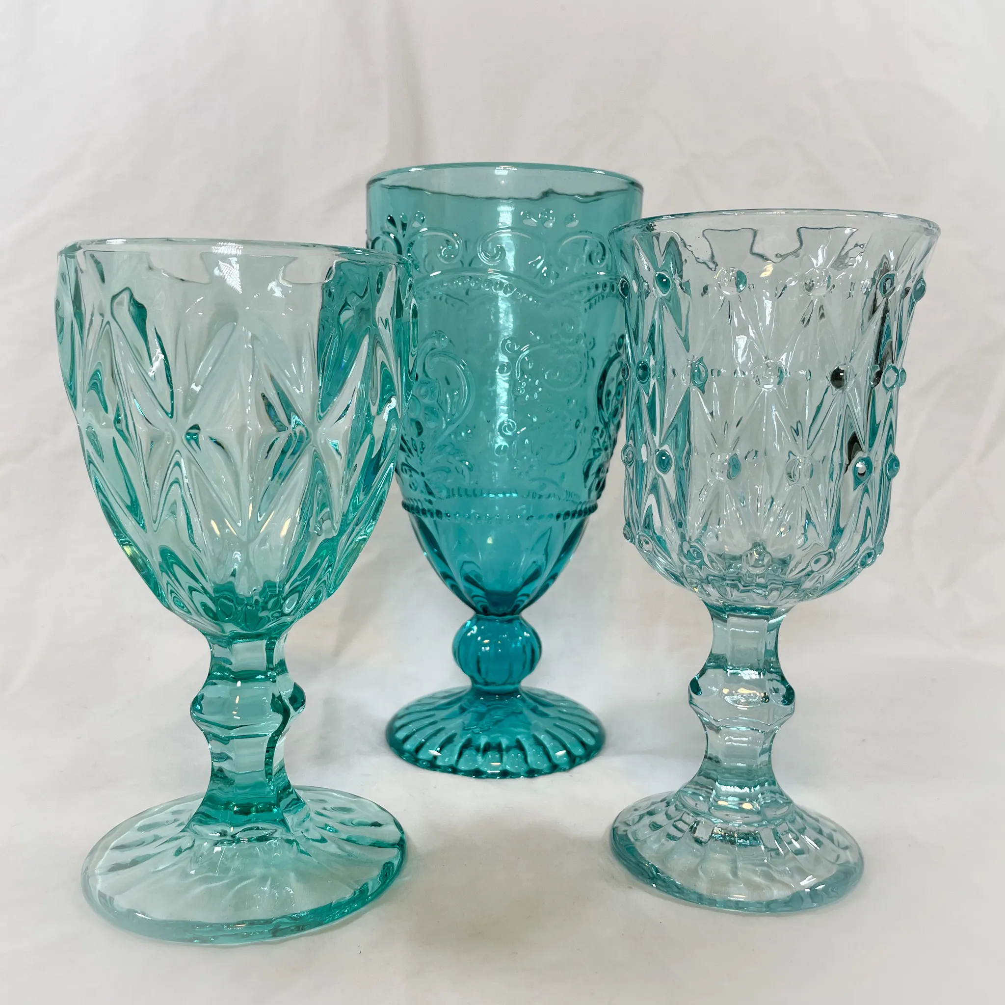 Assorted Teal Goblets
