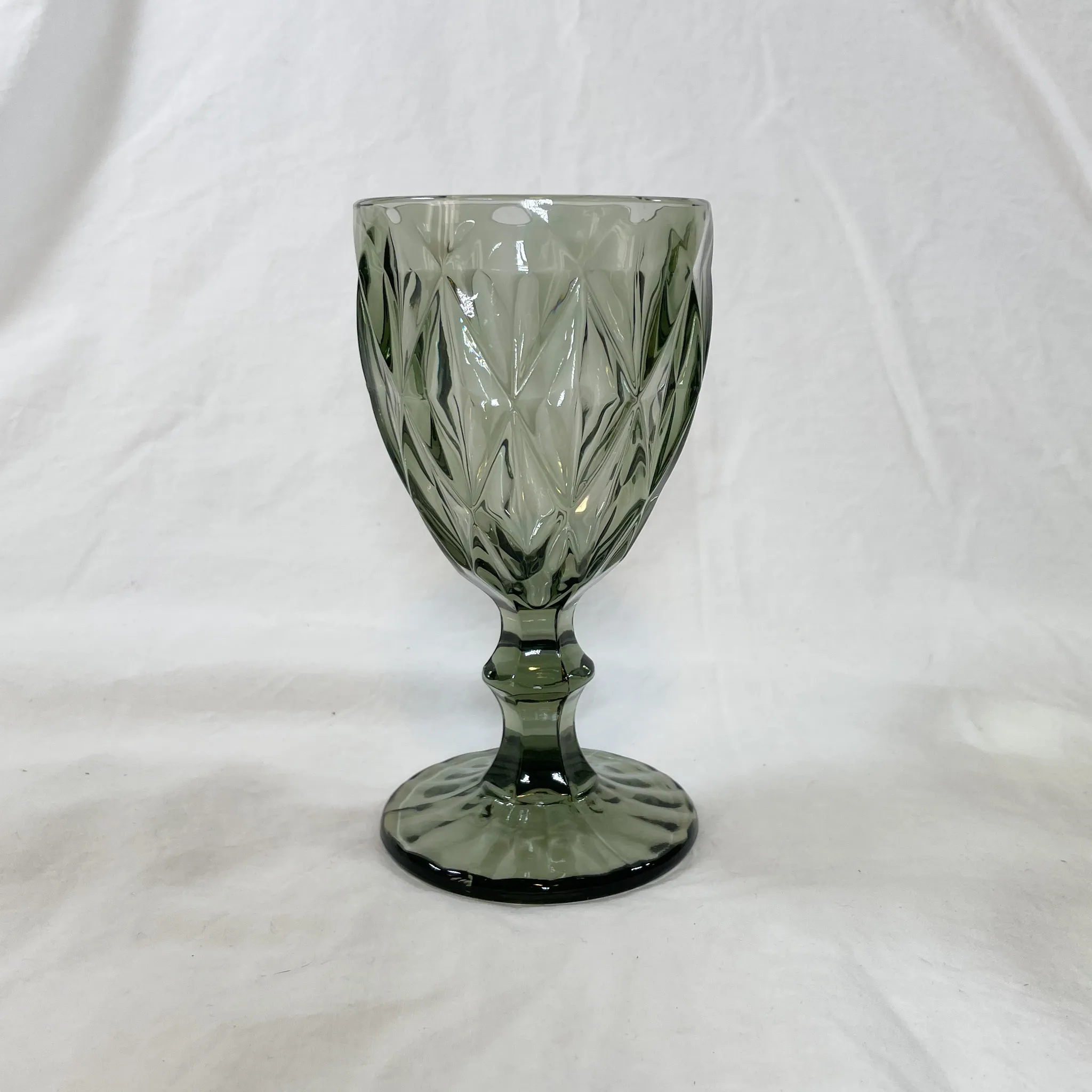Dark Smoke Green Goblet