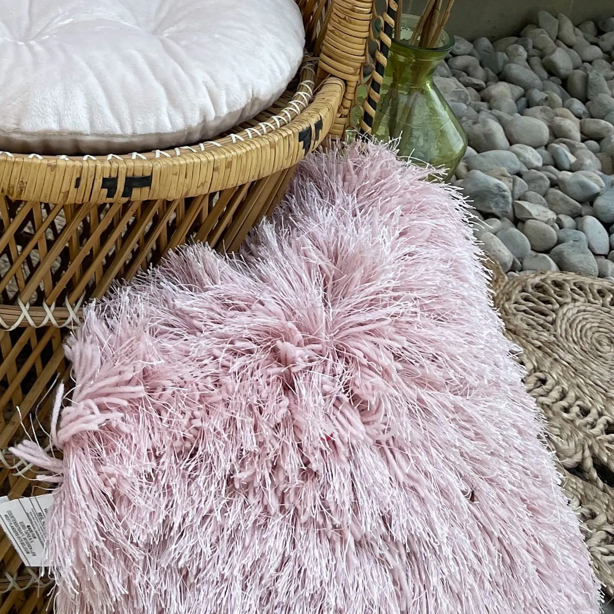 Fluffy Pink Makes Me Happy Pillow