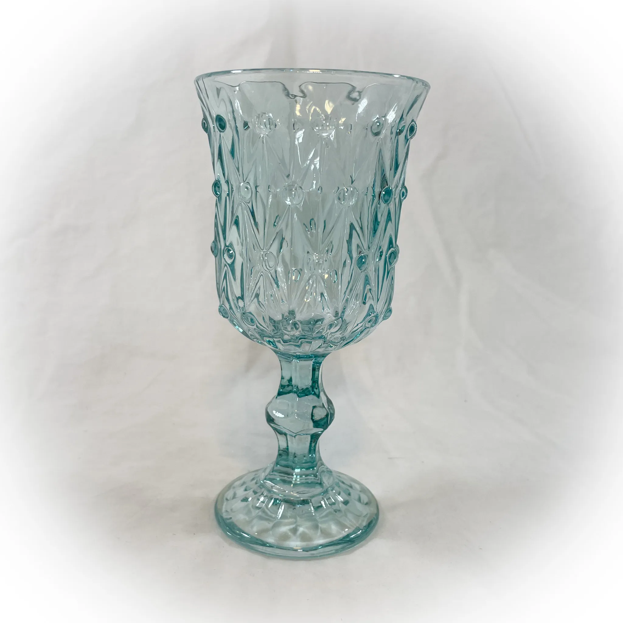 Light Blue Knobby Goblets