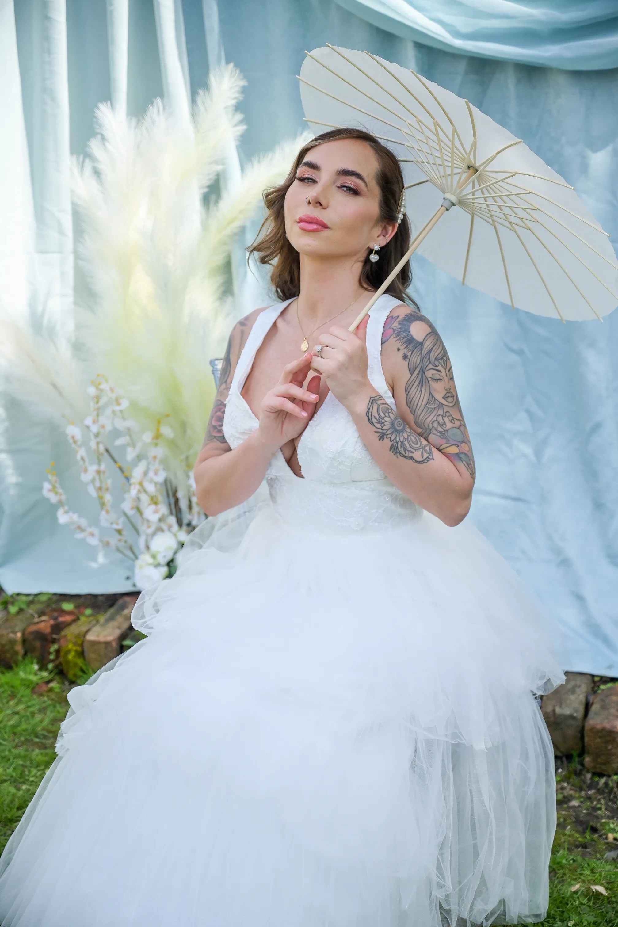 CHI CHI LONDON Fleur Tulle Layered Dress