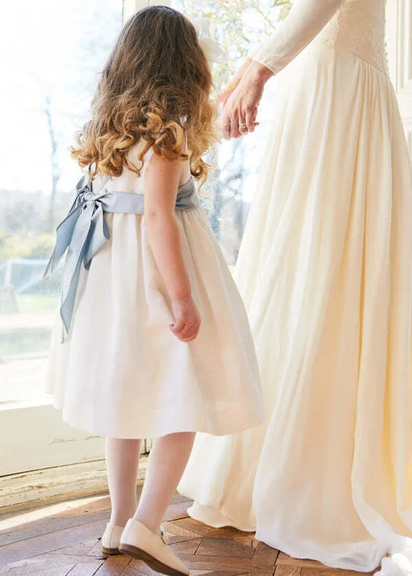 Silk Flower Girl Dress 3