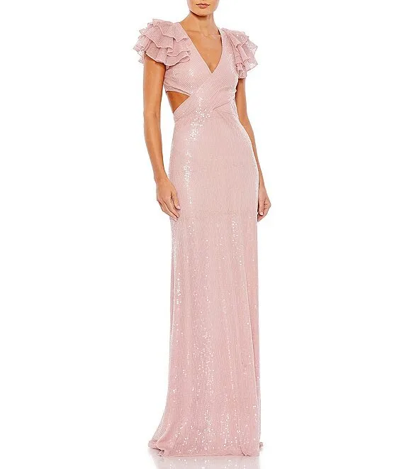 Pink Ruffle Strappy Dress