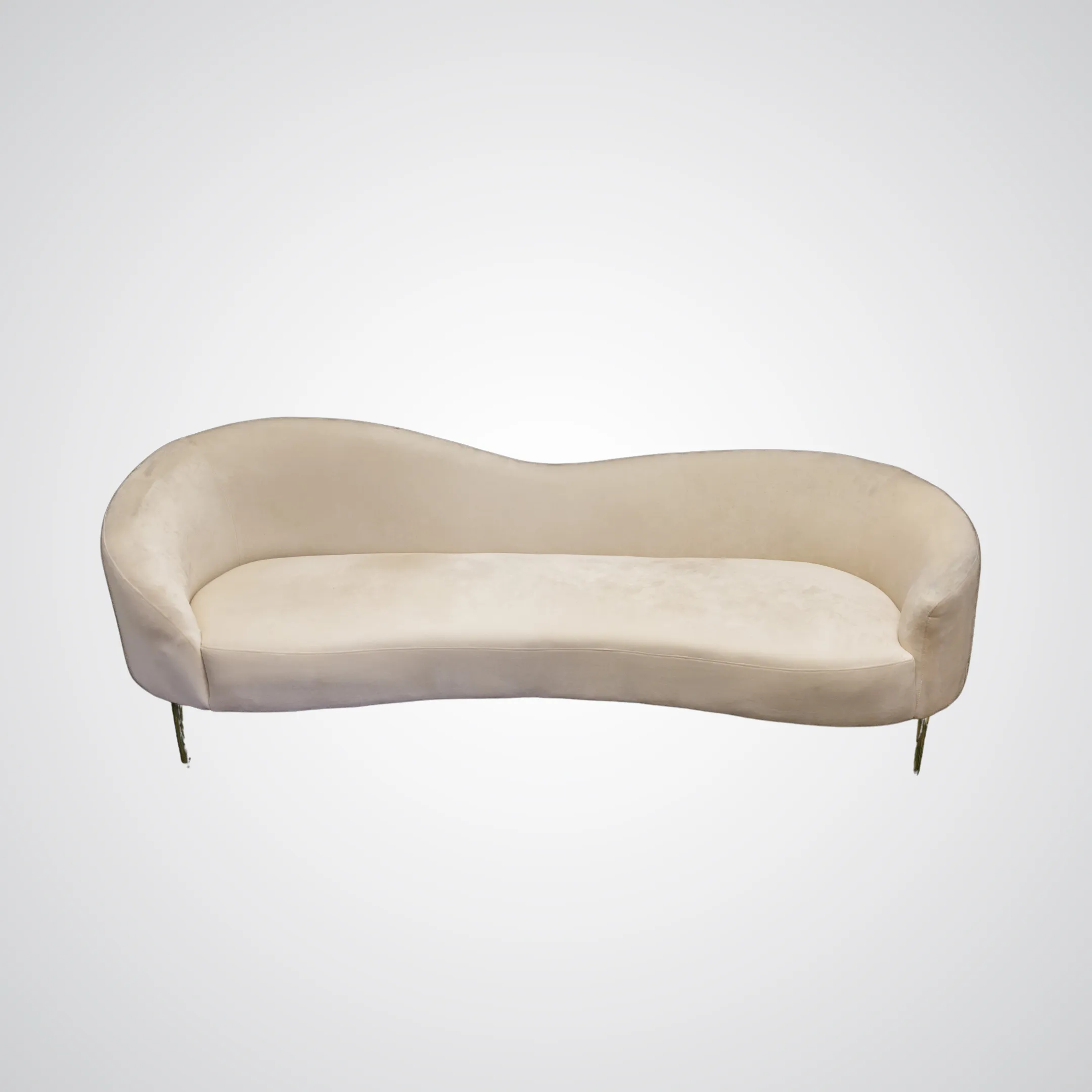 Cream Velour Couch