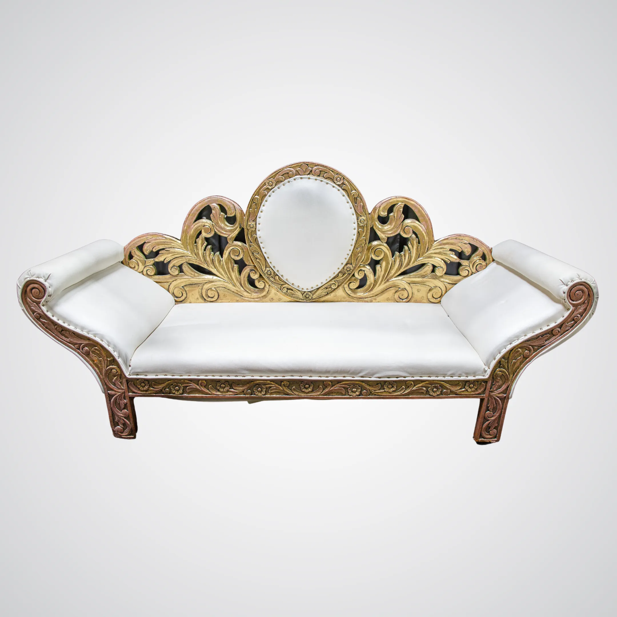 White and Gold Couch