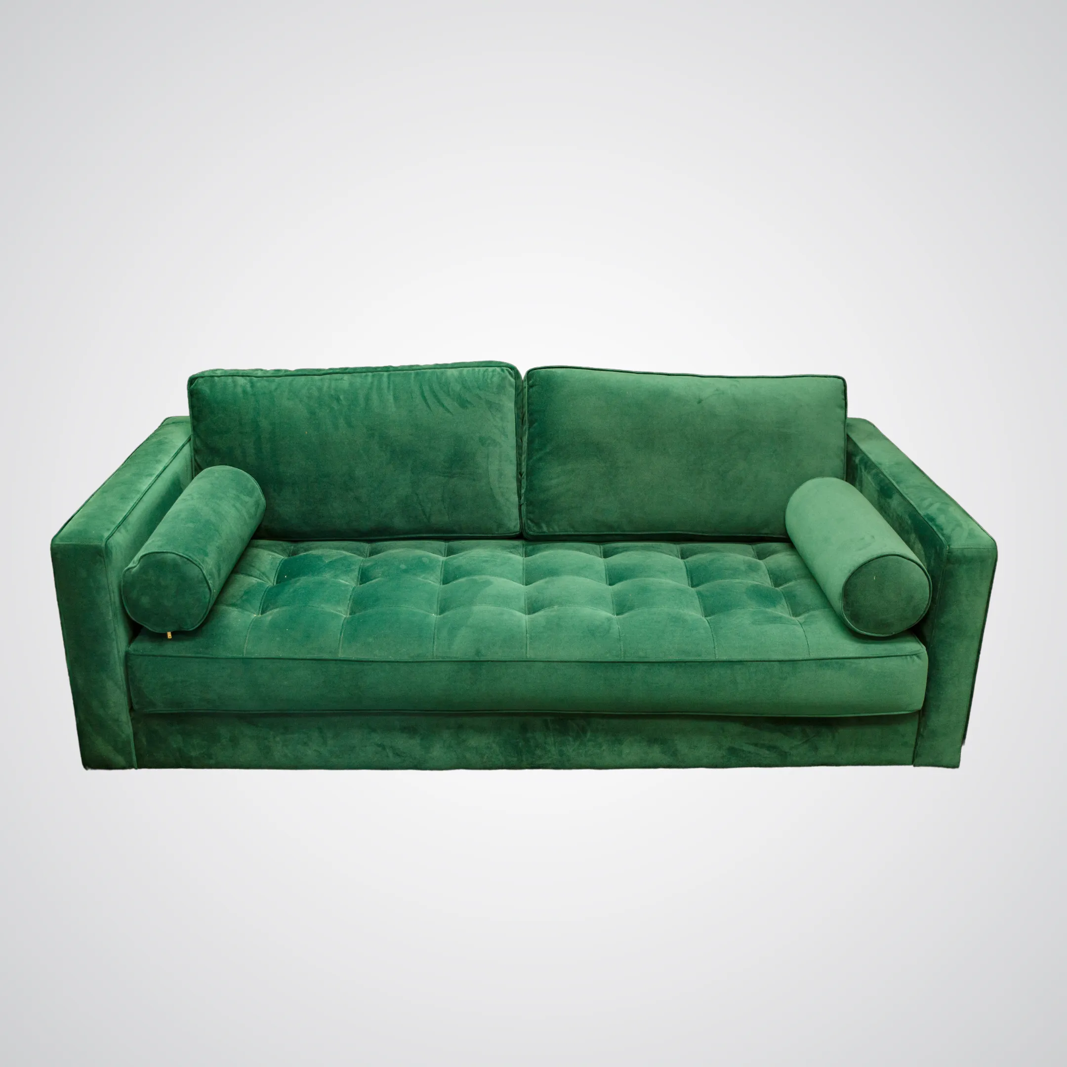 Emerald Green Velour Couch