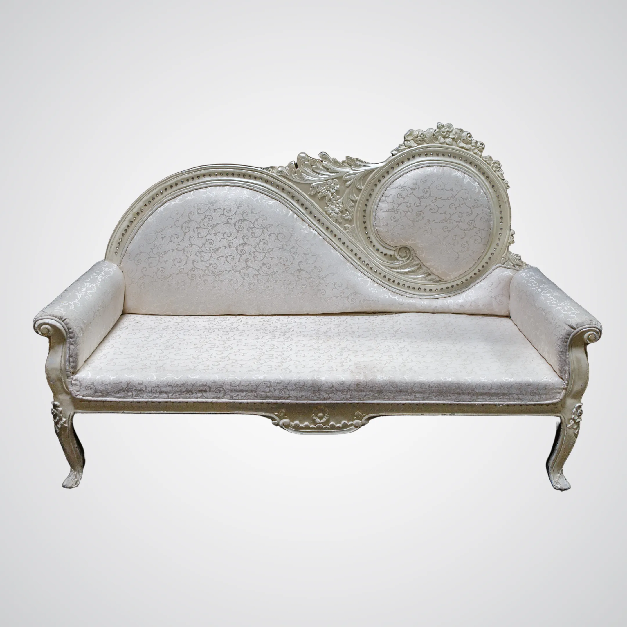 Asymmetrical White Couch