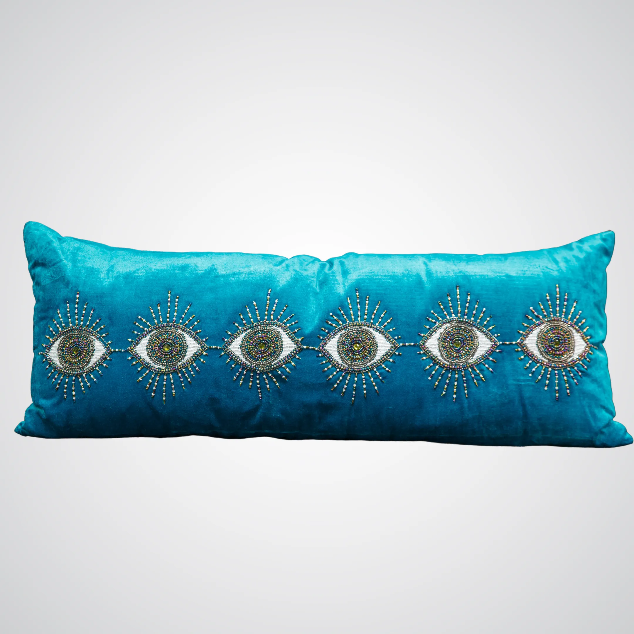 Blue Velvet Beaded Eye Pillow