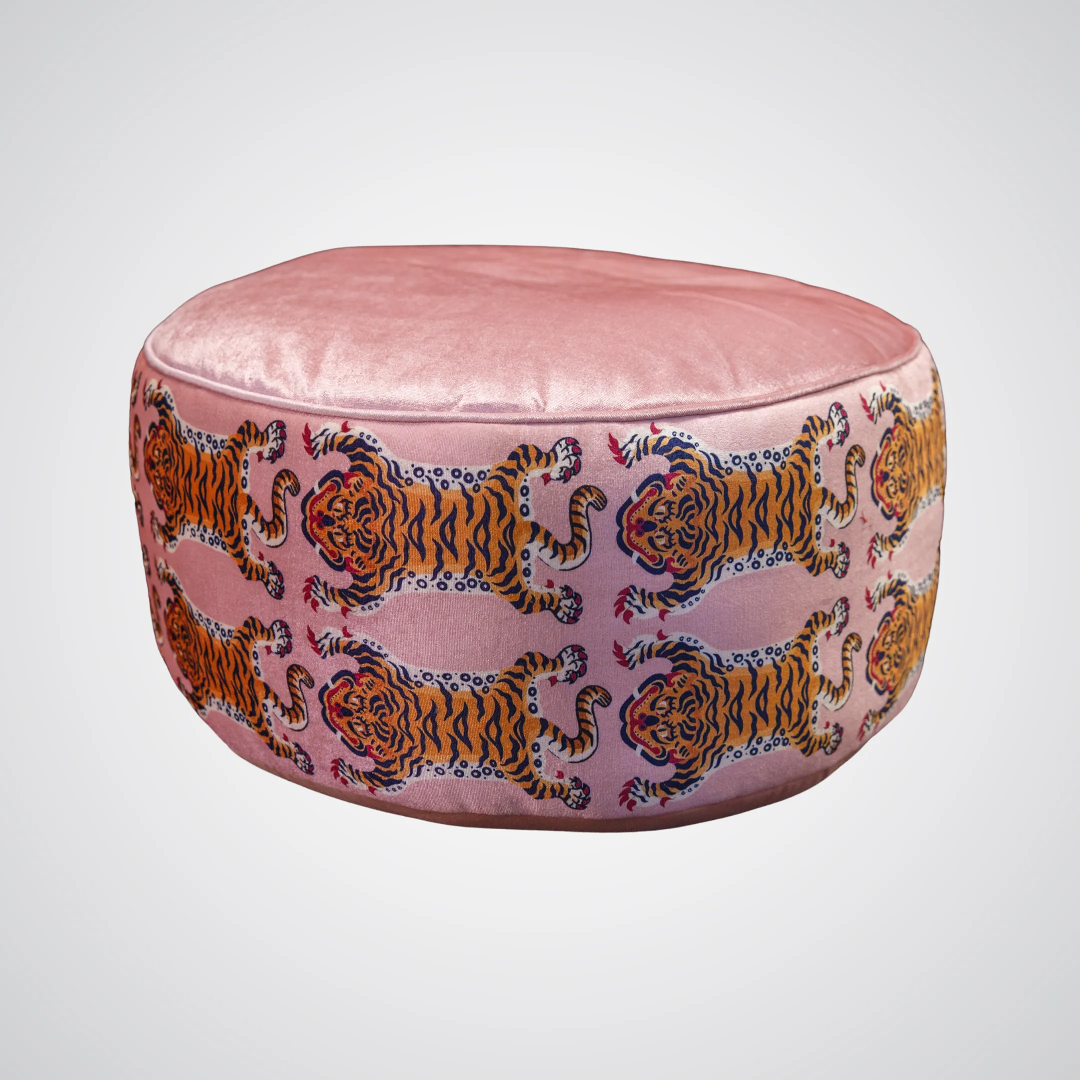 Pink Tiger Floor Pouffe