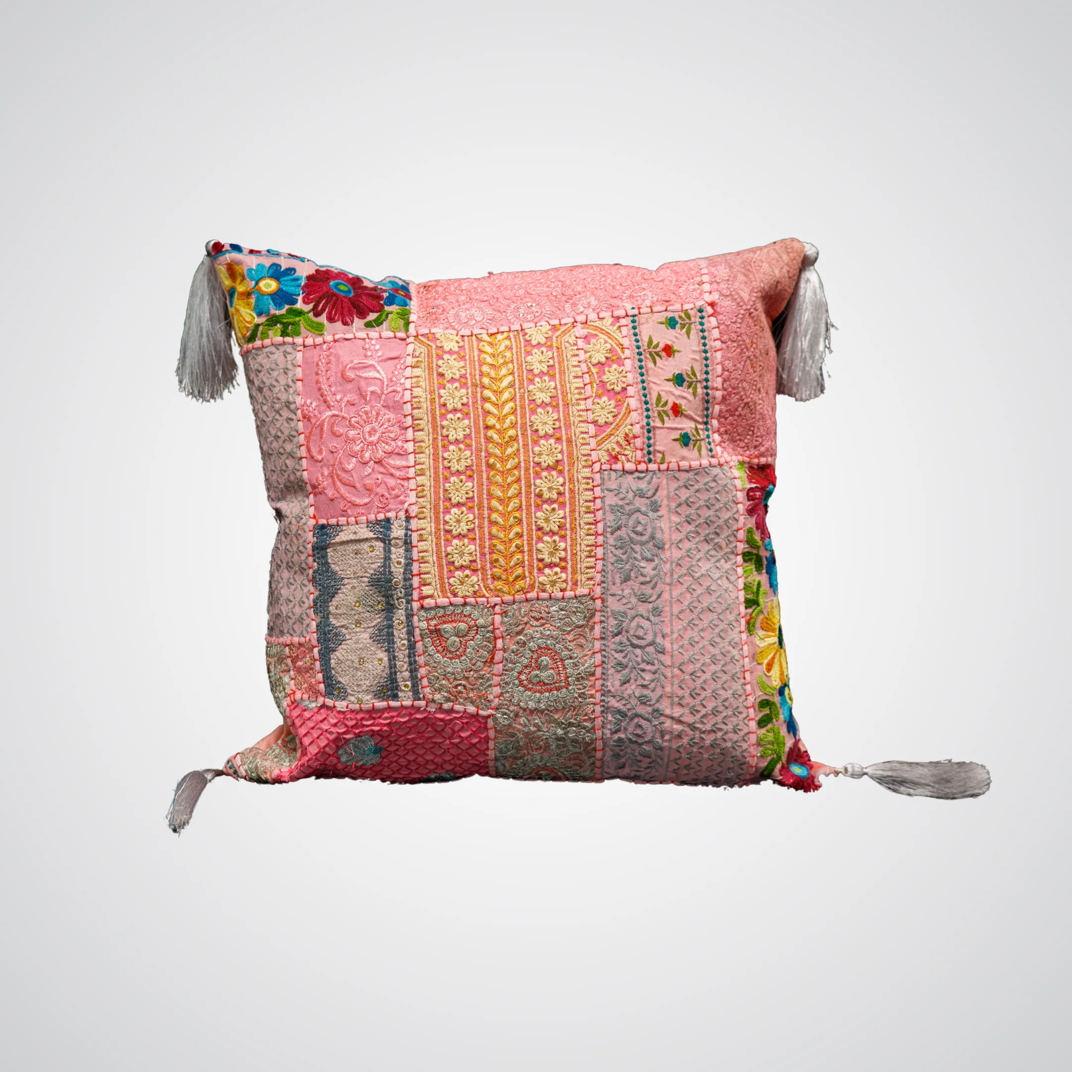 Pink Patchwork Pillow