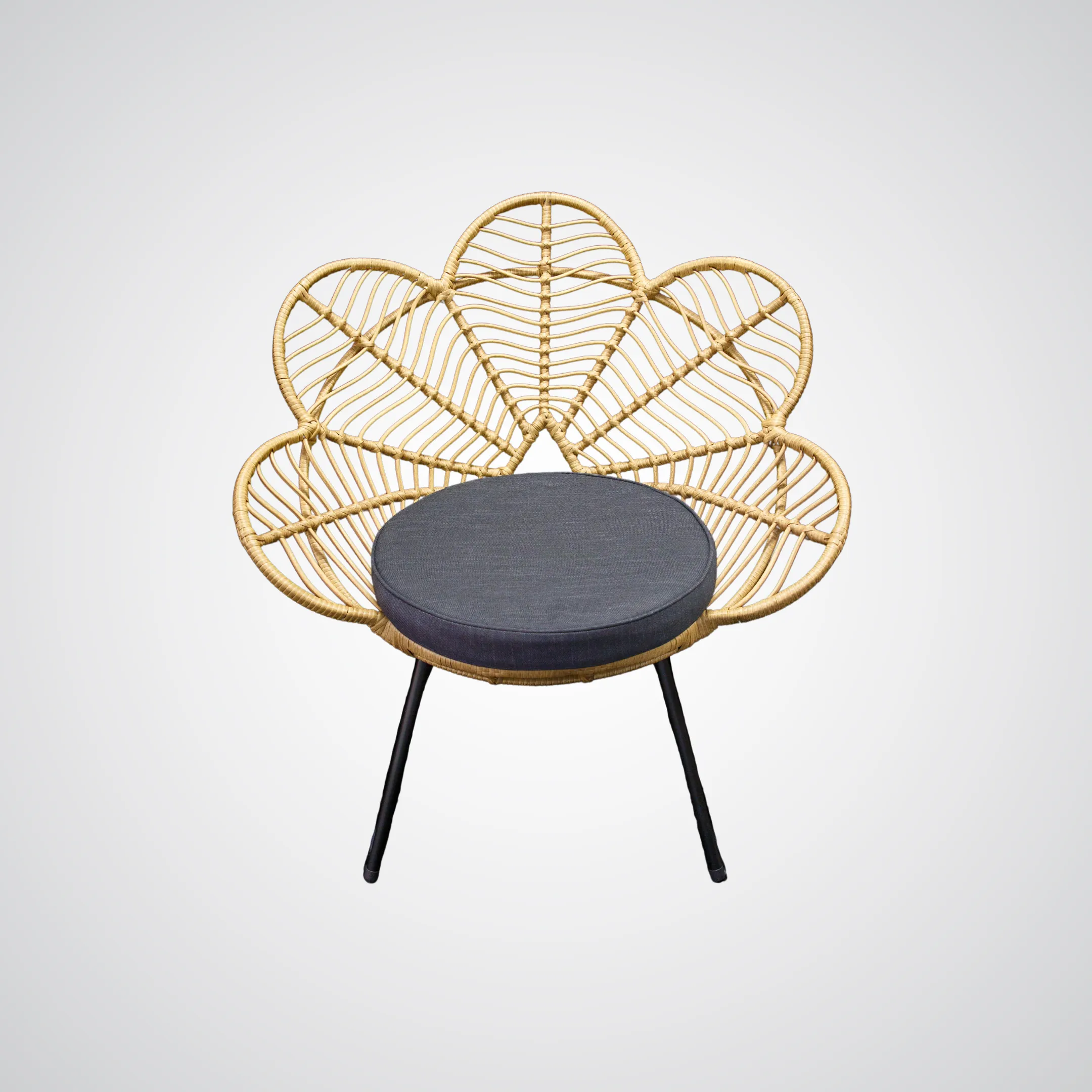 Rattan Floral Chair