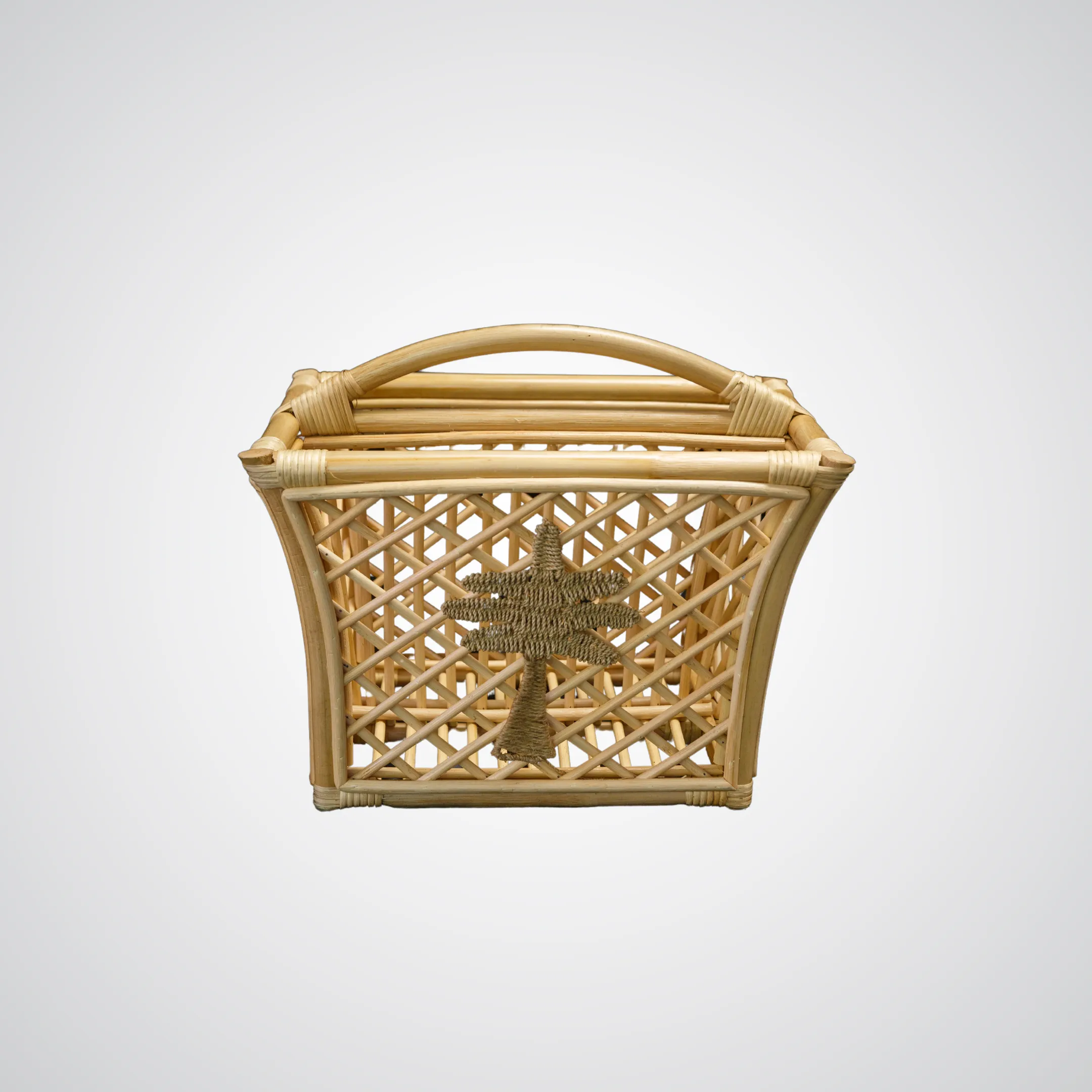 Palm Tree Rattan Basket