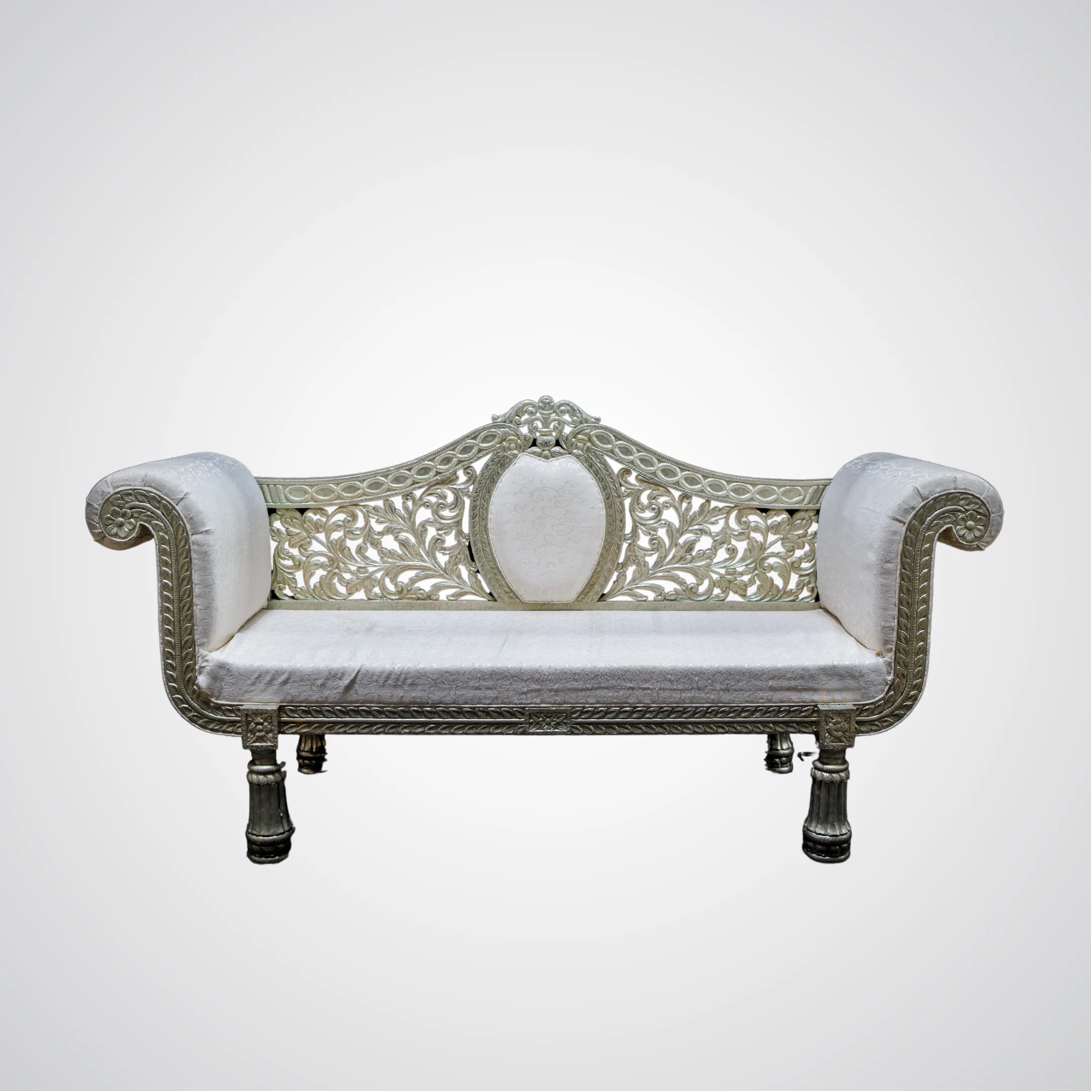 White and Silver Couch