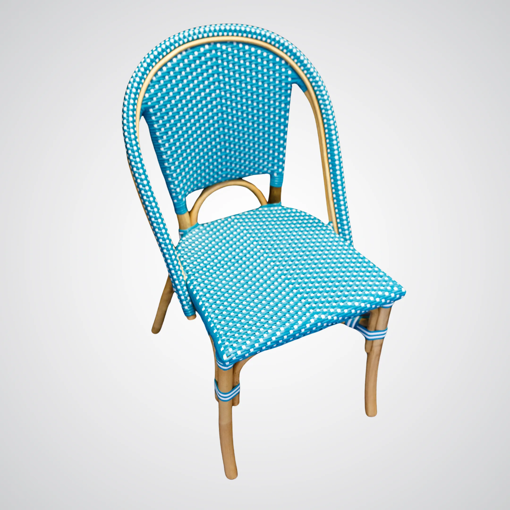 Turquoise Rattan Chair