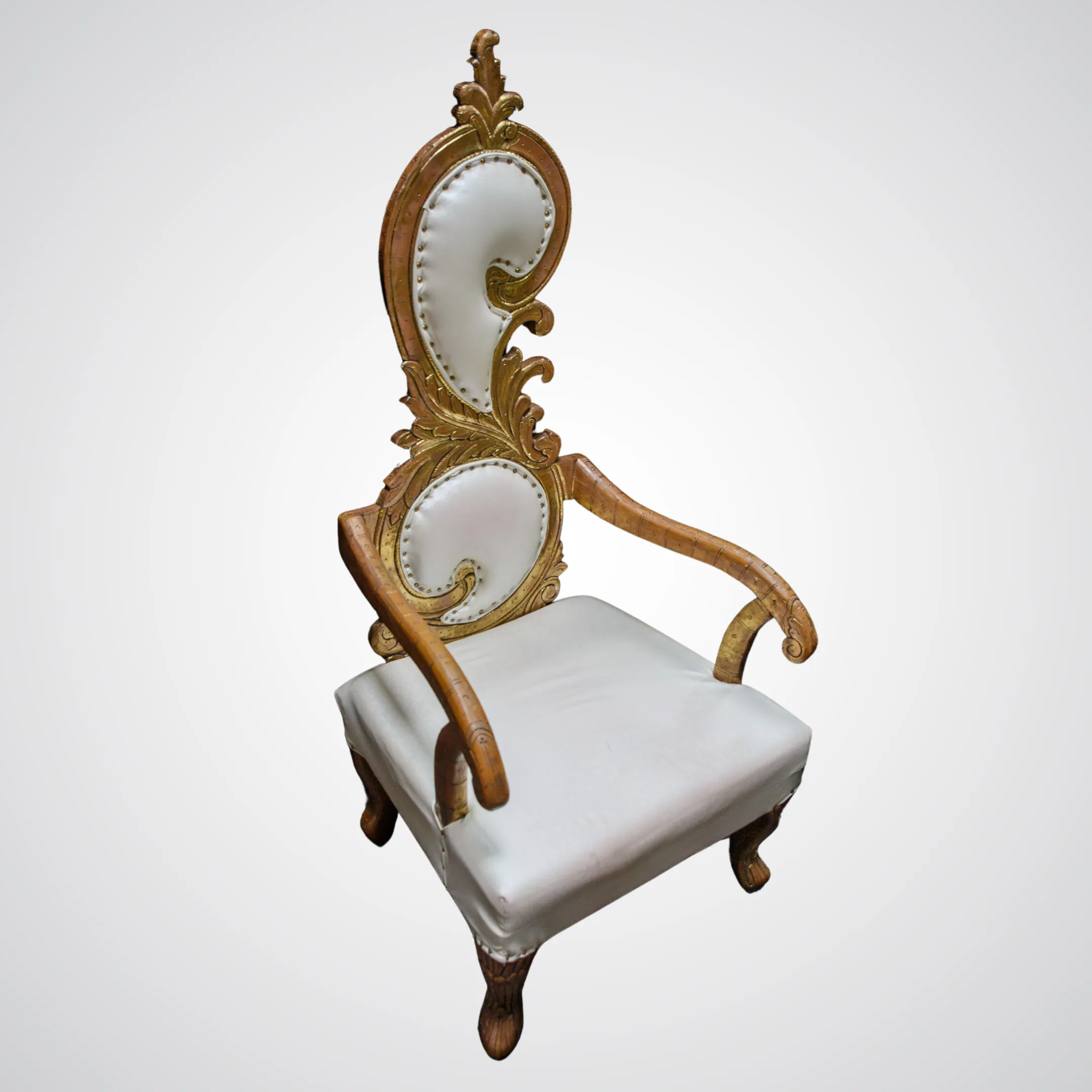Gold and White Royalty Chair