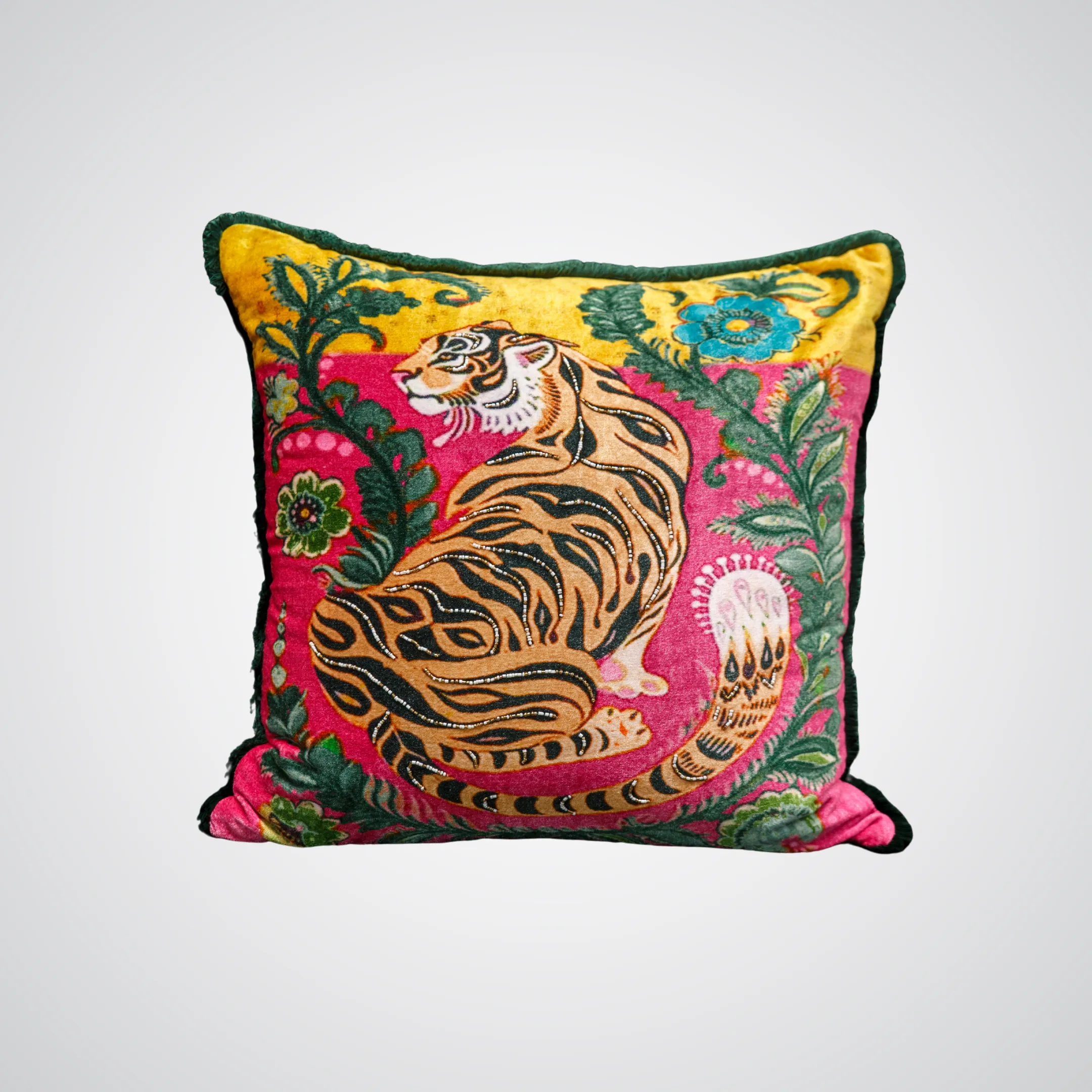 Velvet Tiger Pillow
