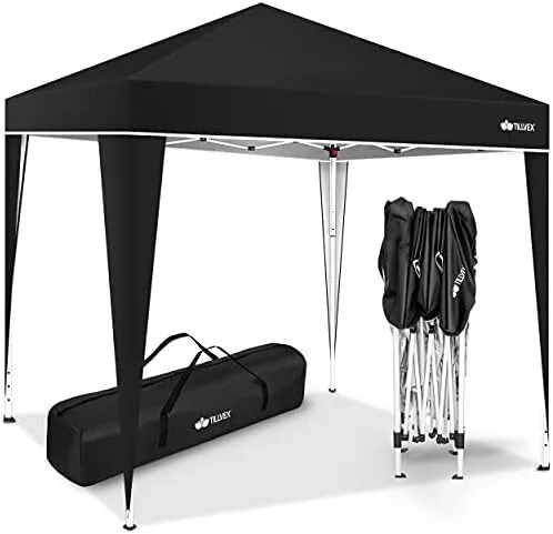 Faltpavillon 3 x 3m Pop Up Pavillon schwarz