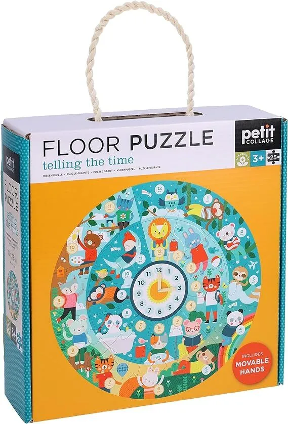Petit Collage Telling the Time Floor Puzzle