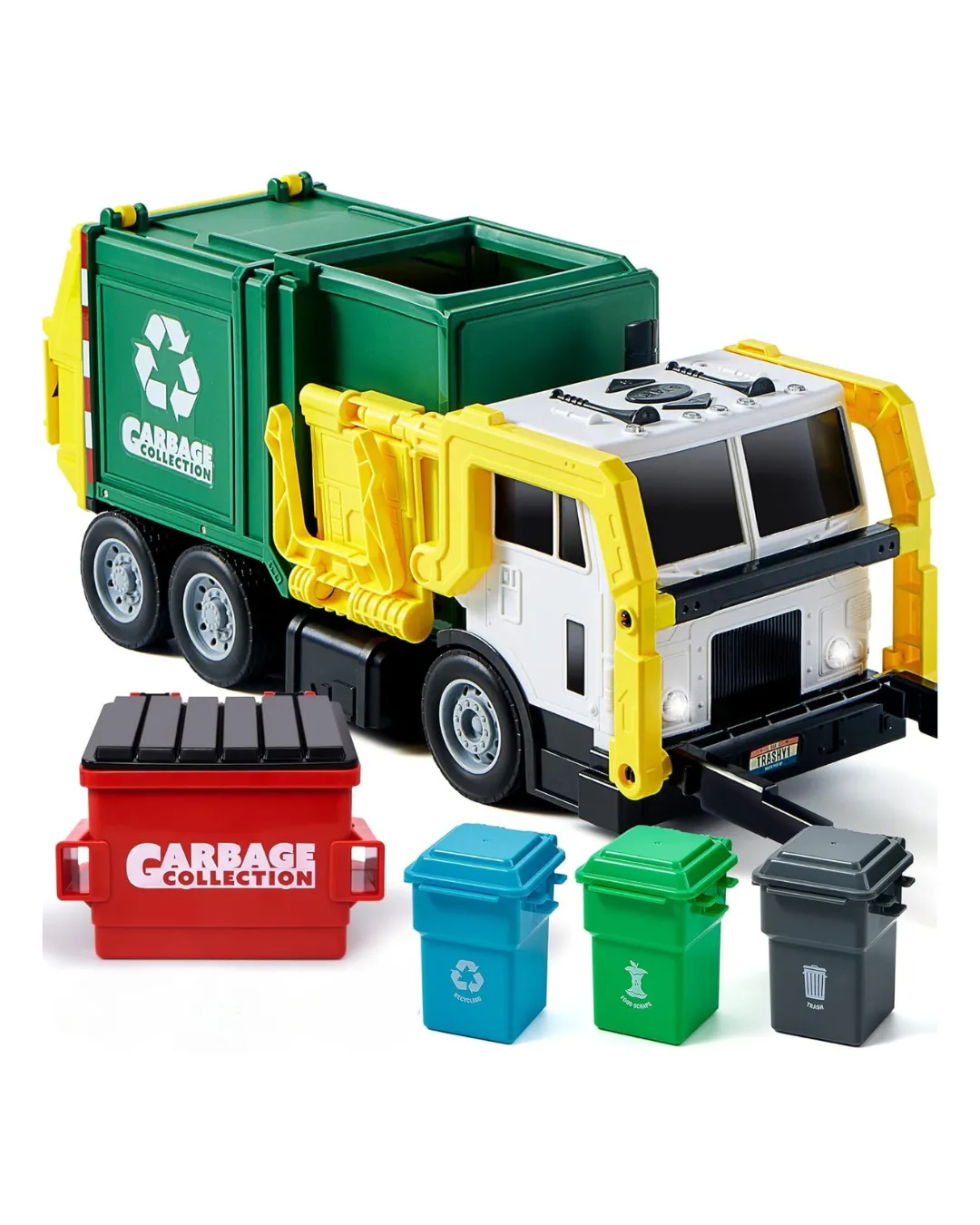 Friction Powered Garbage Truck Set