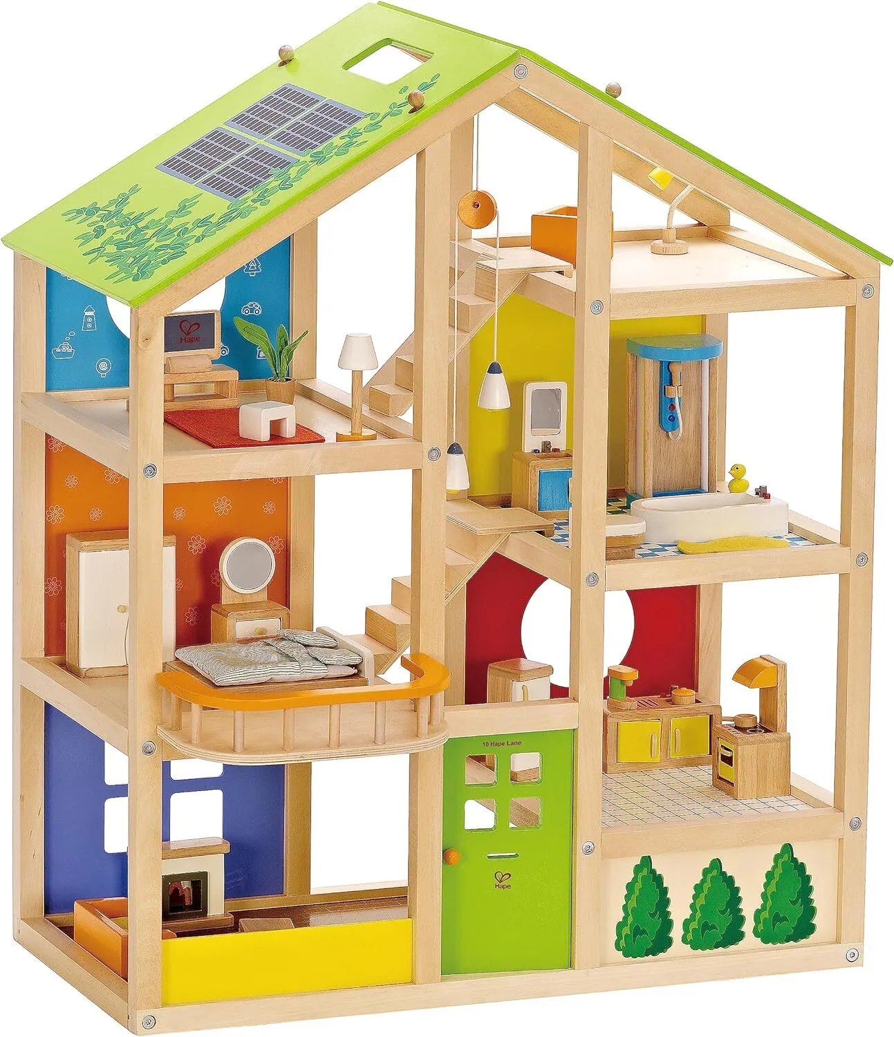 Hape Dollhouse with Furniture & People