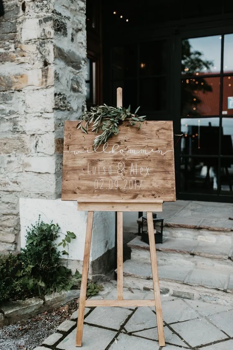 Welcome Schild Holz 