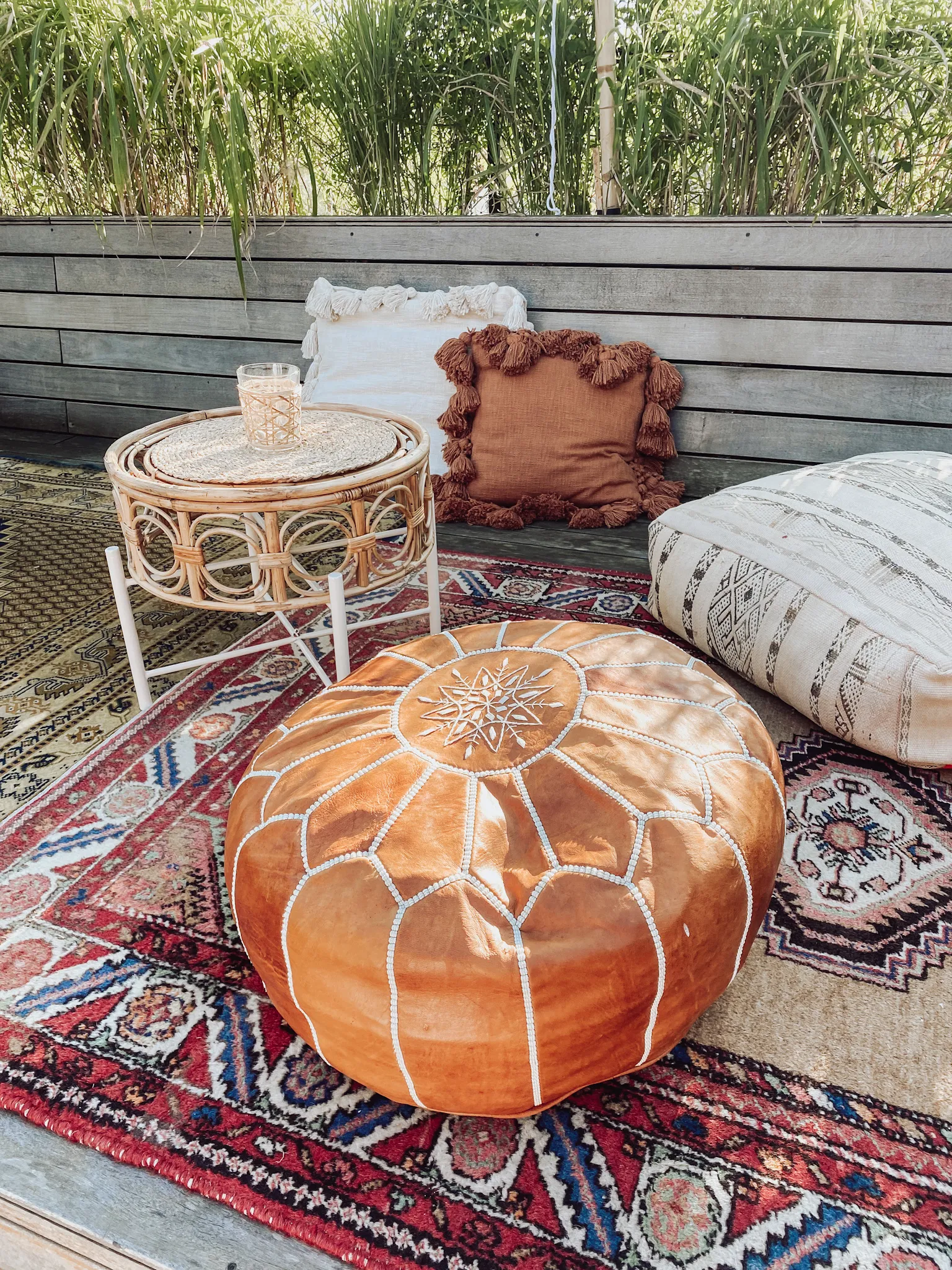 Leder Sitzpouf