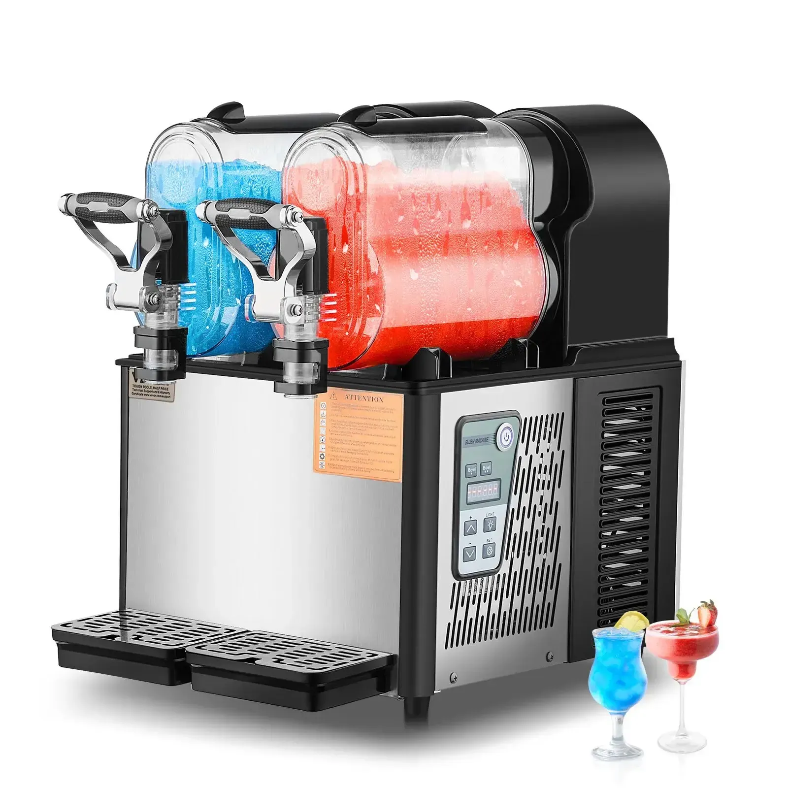 Machine à Granité Commerciale 2 réservoirs de 3L pour Granitas Margarita Boisson Glacée