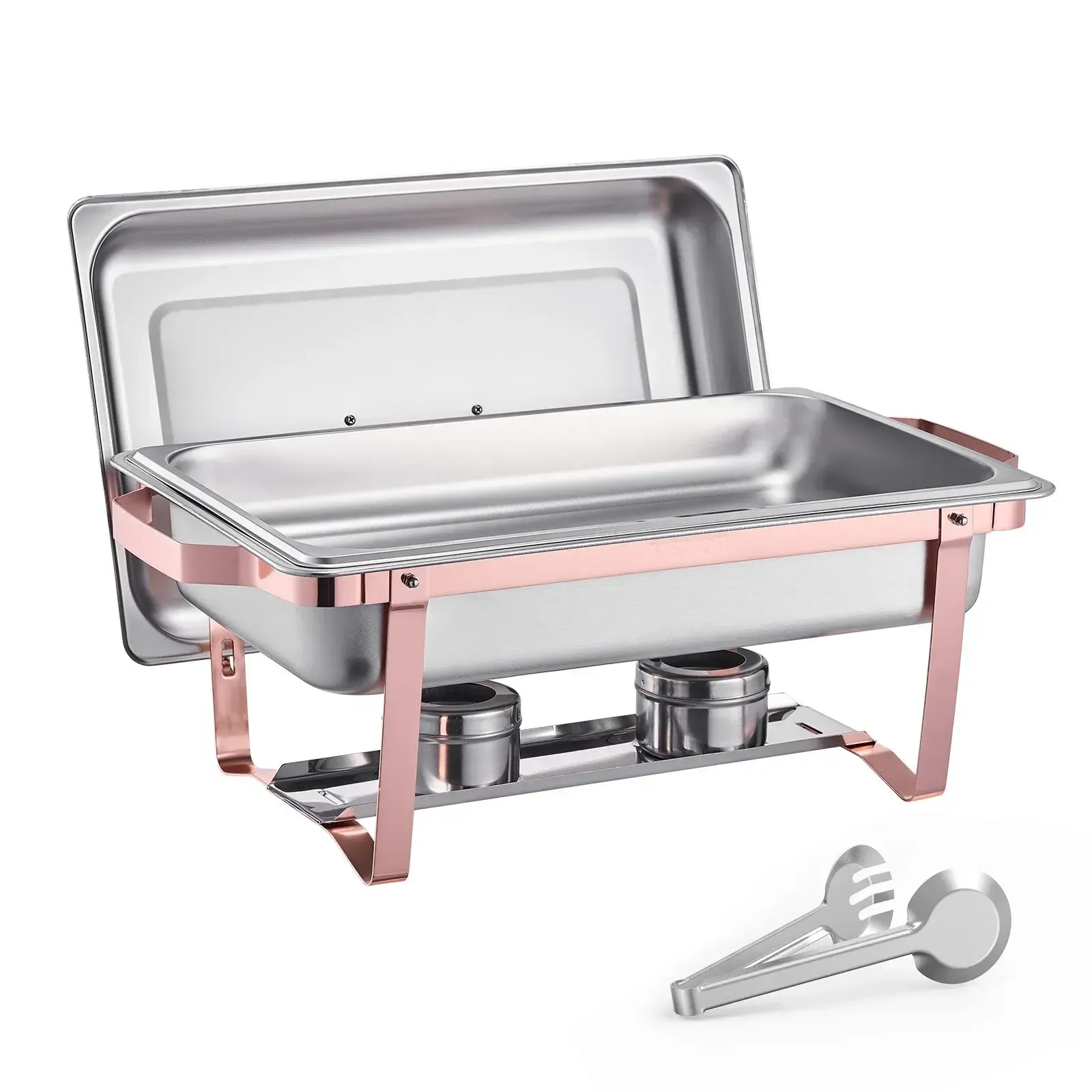 Chauffe-Plat Rectangulaire Buffet Chauffant 7,5L en Inox Restauration