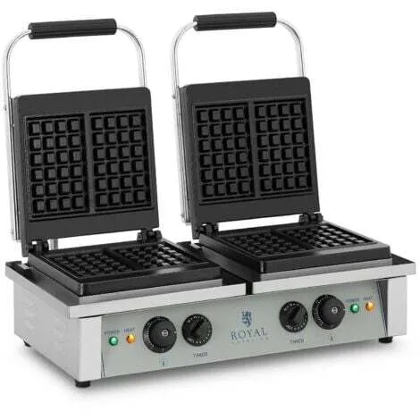 Royal Catering Gaufrier Professionnel Machine à Gaufres Carré RCWM-4000-E