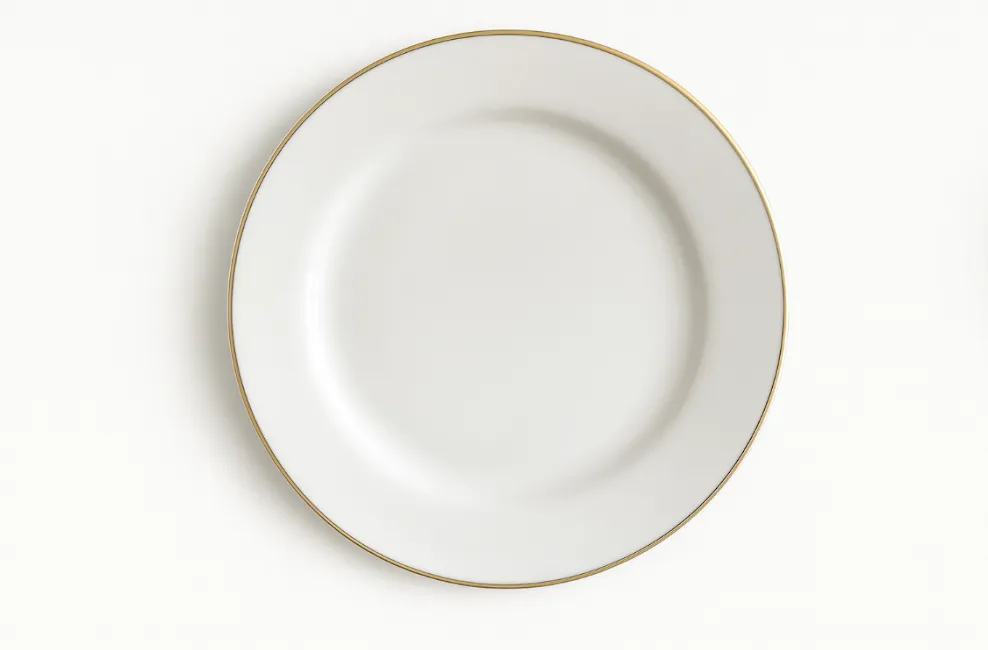 Gold Rim Dinner Plate