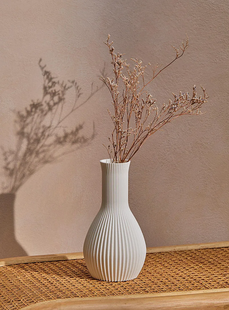 Vase - Stripped - White