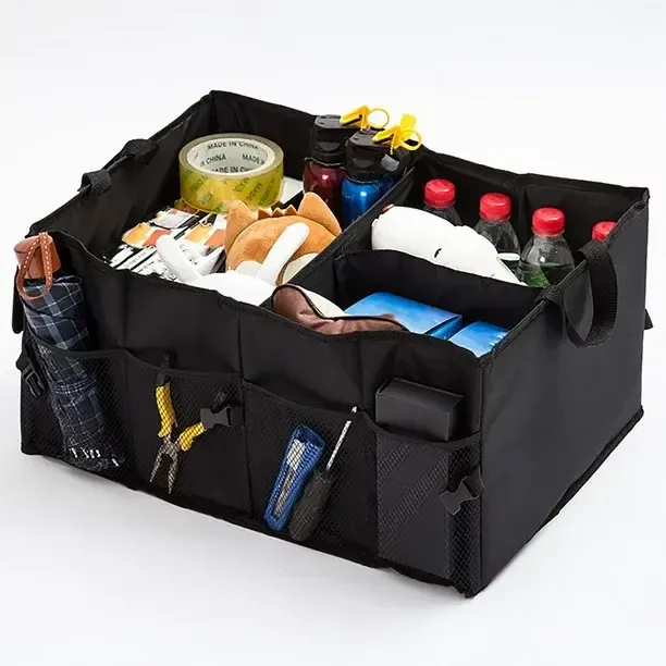 Collapsible Car Storage Box Trunk Organizer Black