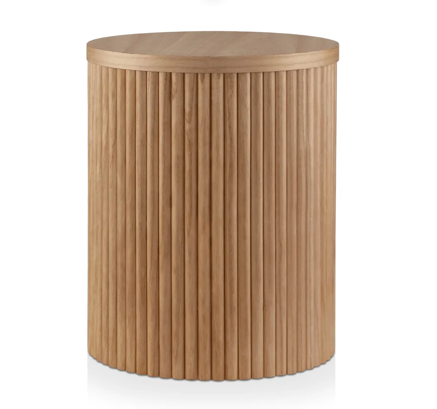 Natural Wood Side Table 