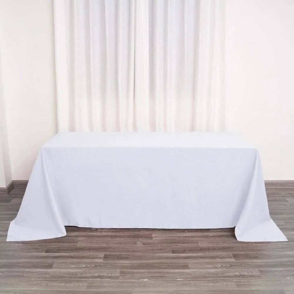 90x132 White Tablecloth