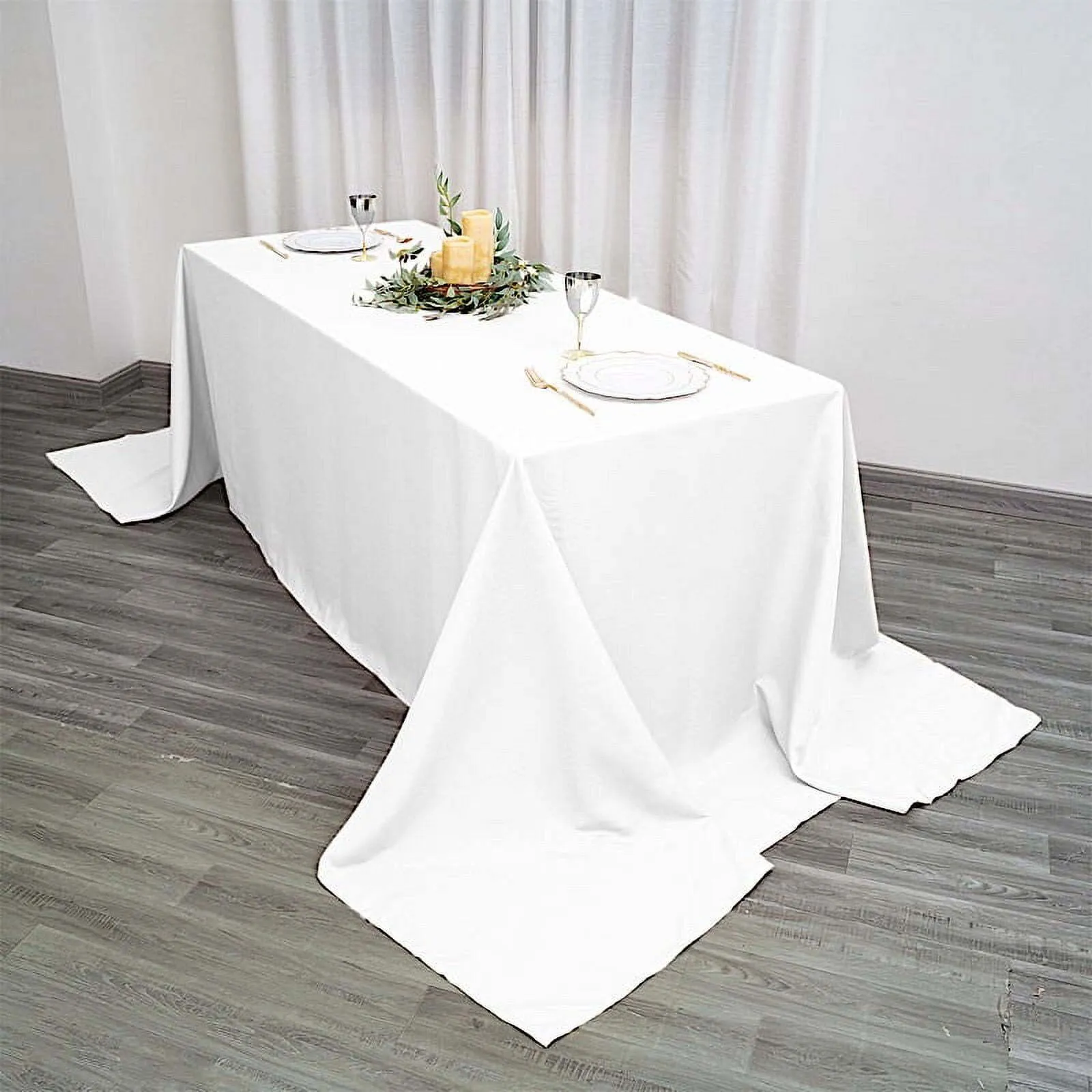90x156 White Tableloth