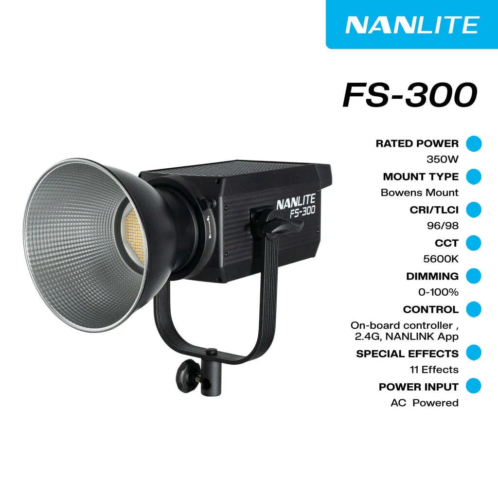 Kit 3x Nanlite FS-300 LED Lights