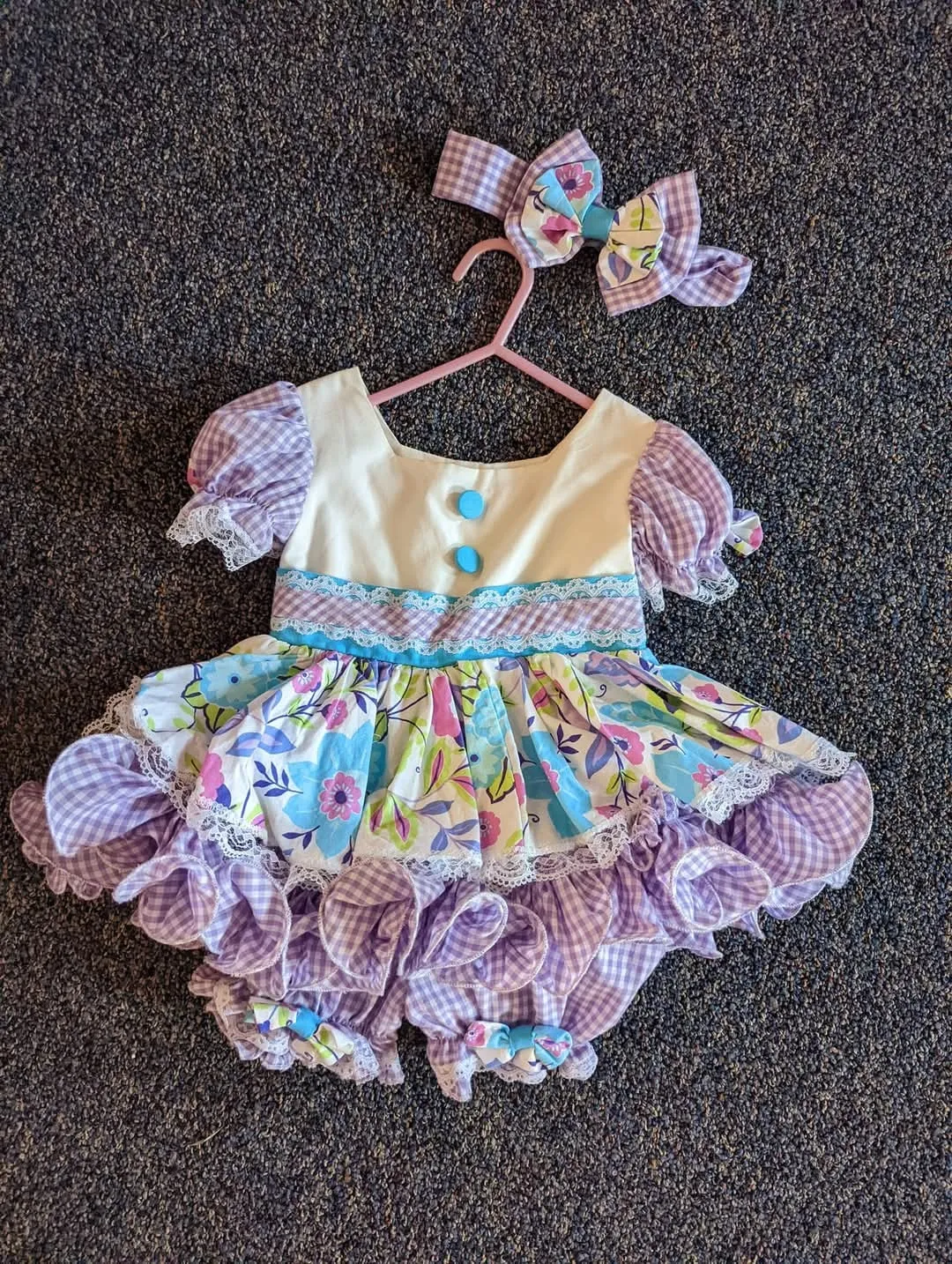 Purple Floral Casual Wear 