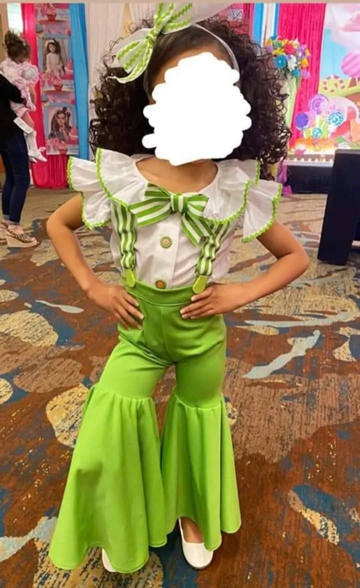 Green and White Casual Wear 